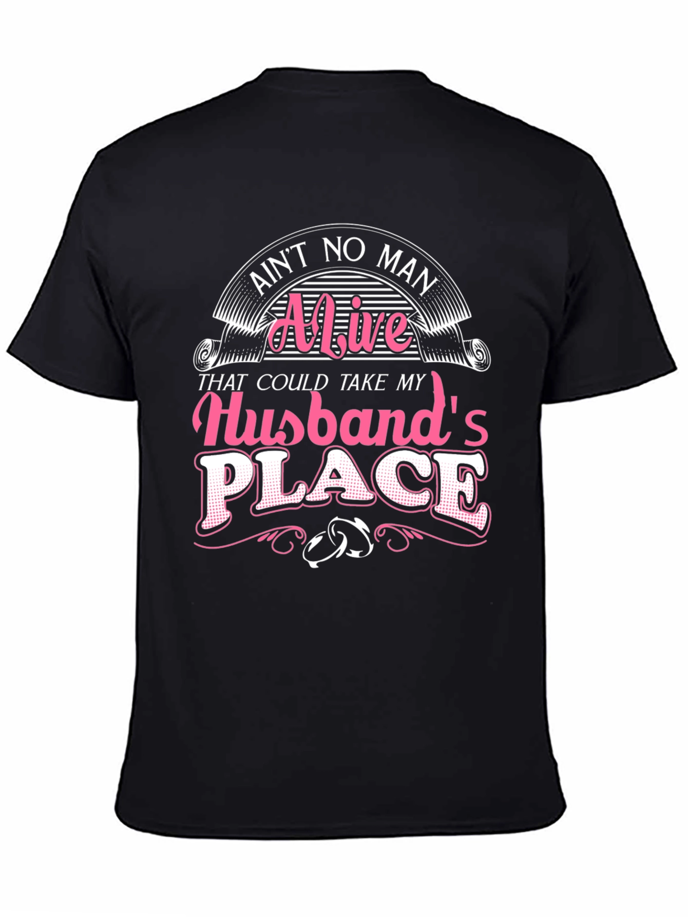 Black Ain't No Man Husband T-Shirt view 4