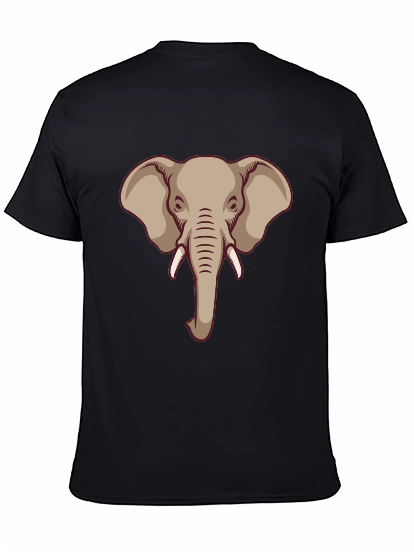 Black Elephant Graphic Tee - Cool Animal Design T-Shirt view 4