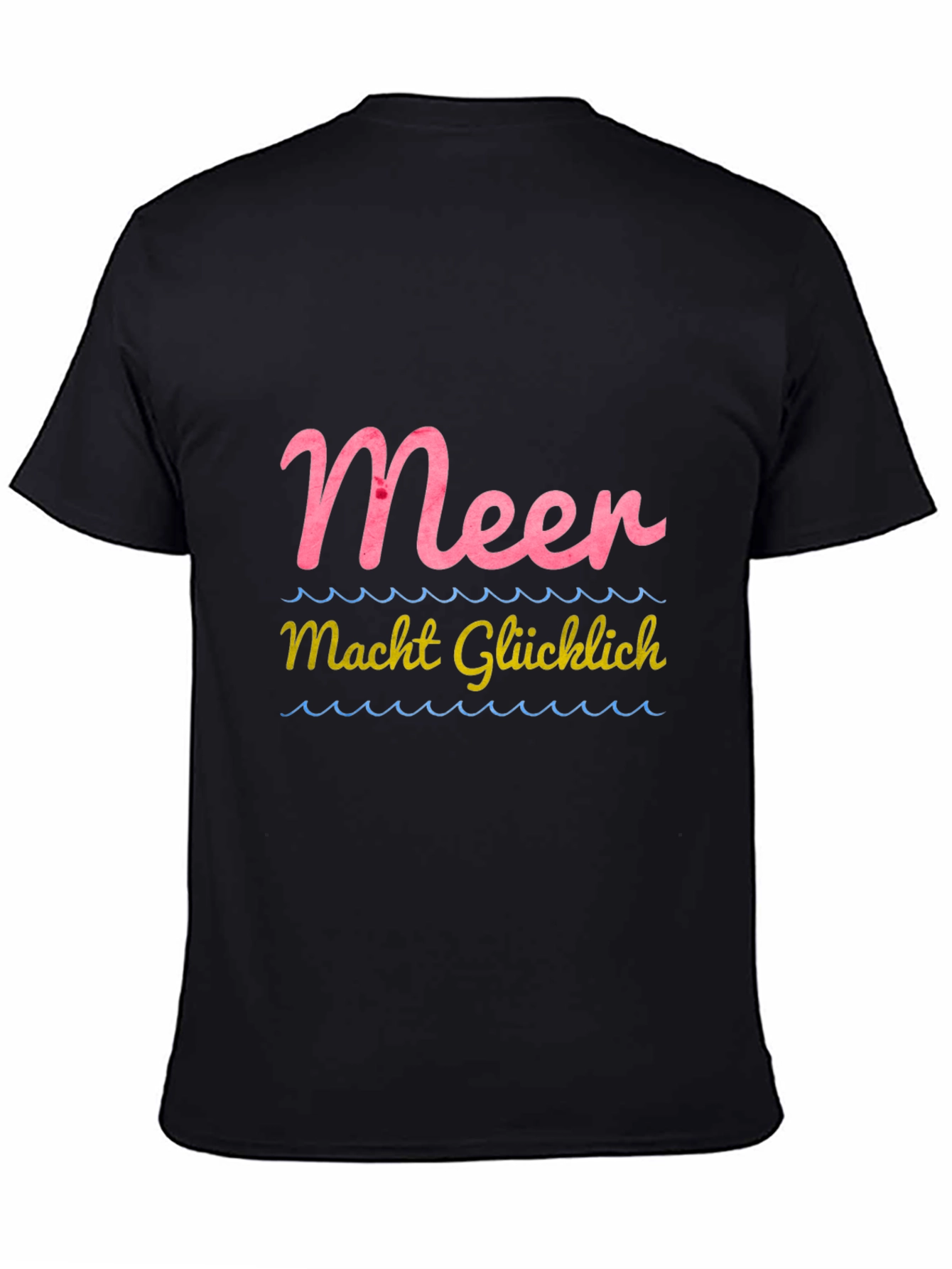Black Meer Macht Glücklich T-Shirt - German Sea Lover Tee view 4