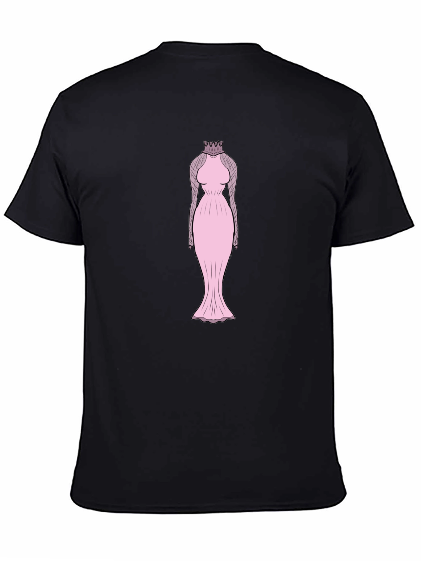 Black Elegant Dress T-Shirt view 4