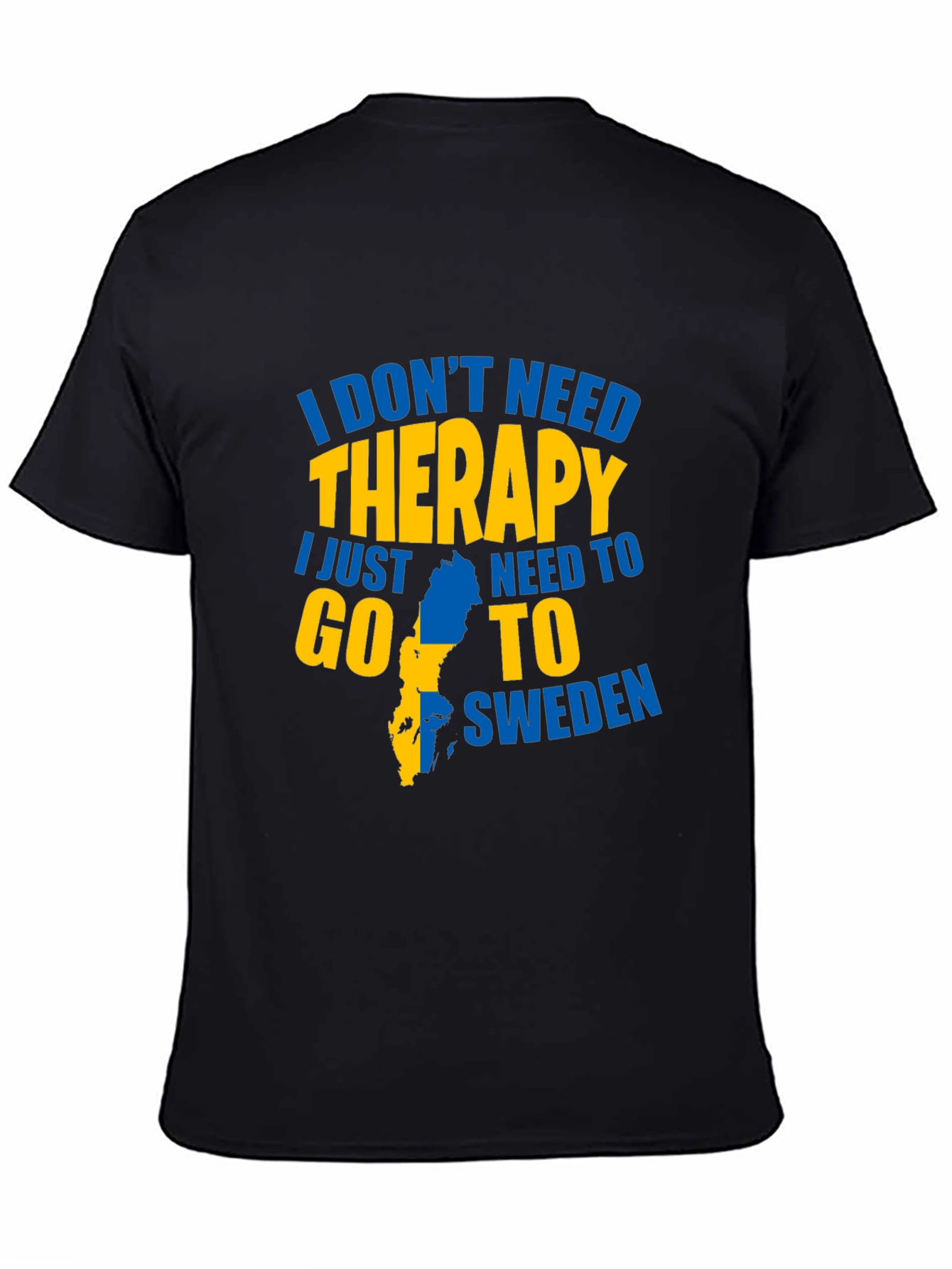 Black Sweden Therapy Graphic T-Shirt view 4