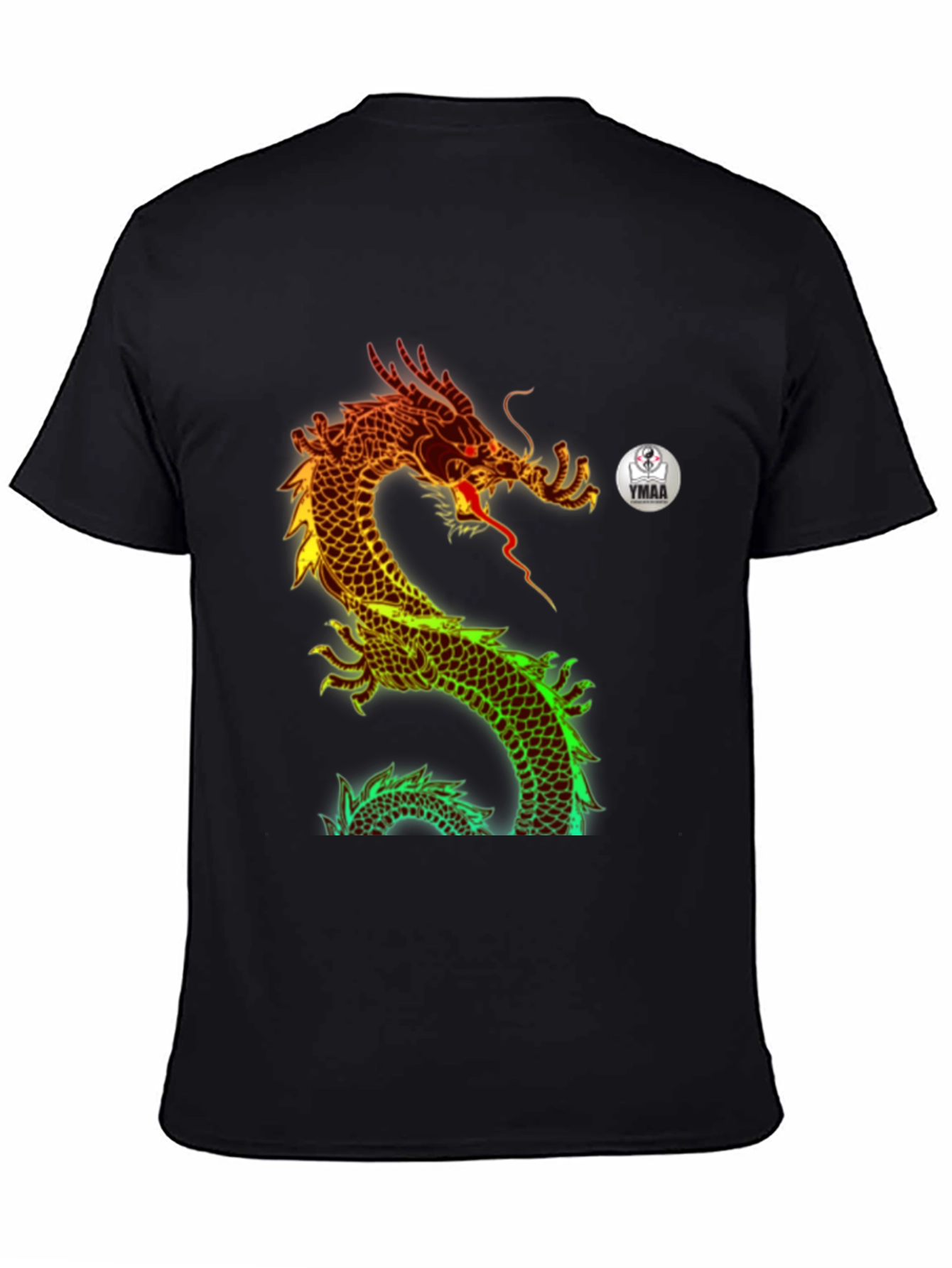 Black Fiery Dragon Graphic Tee - Bold Streetwear view 4