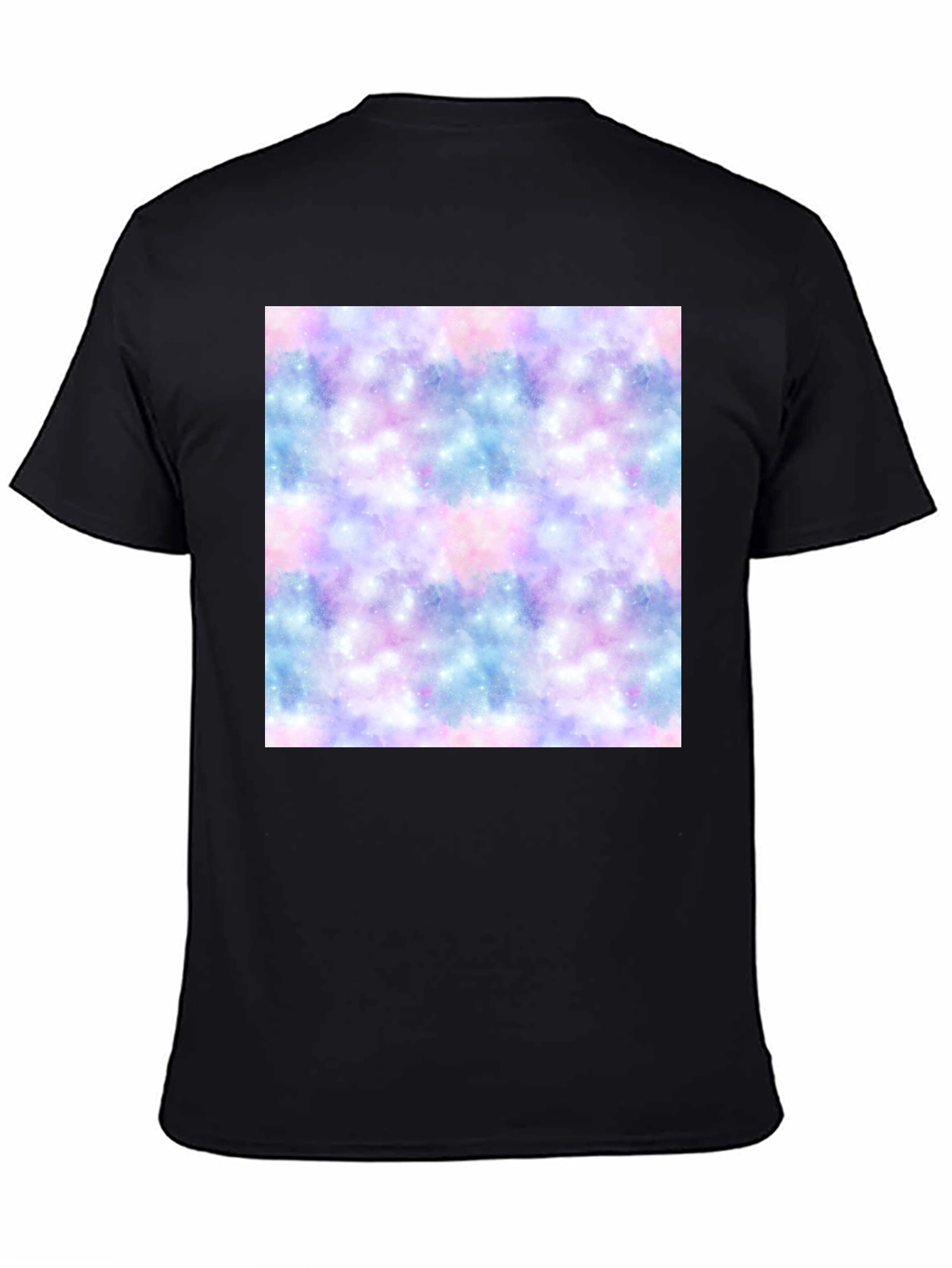 Black Galaxy Print Black T-Shirt view 4