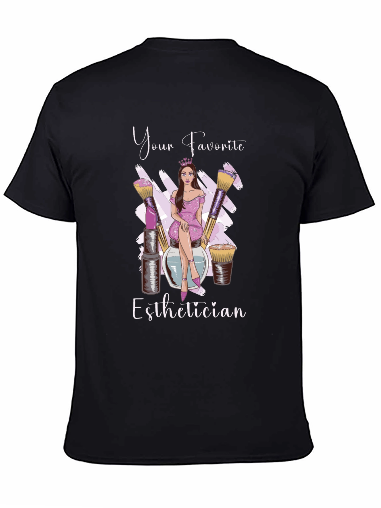 Black Your Favorite Esthetician T-Shirt view 4