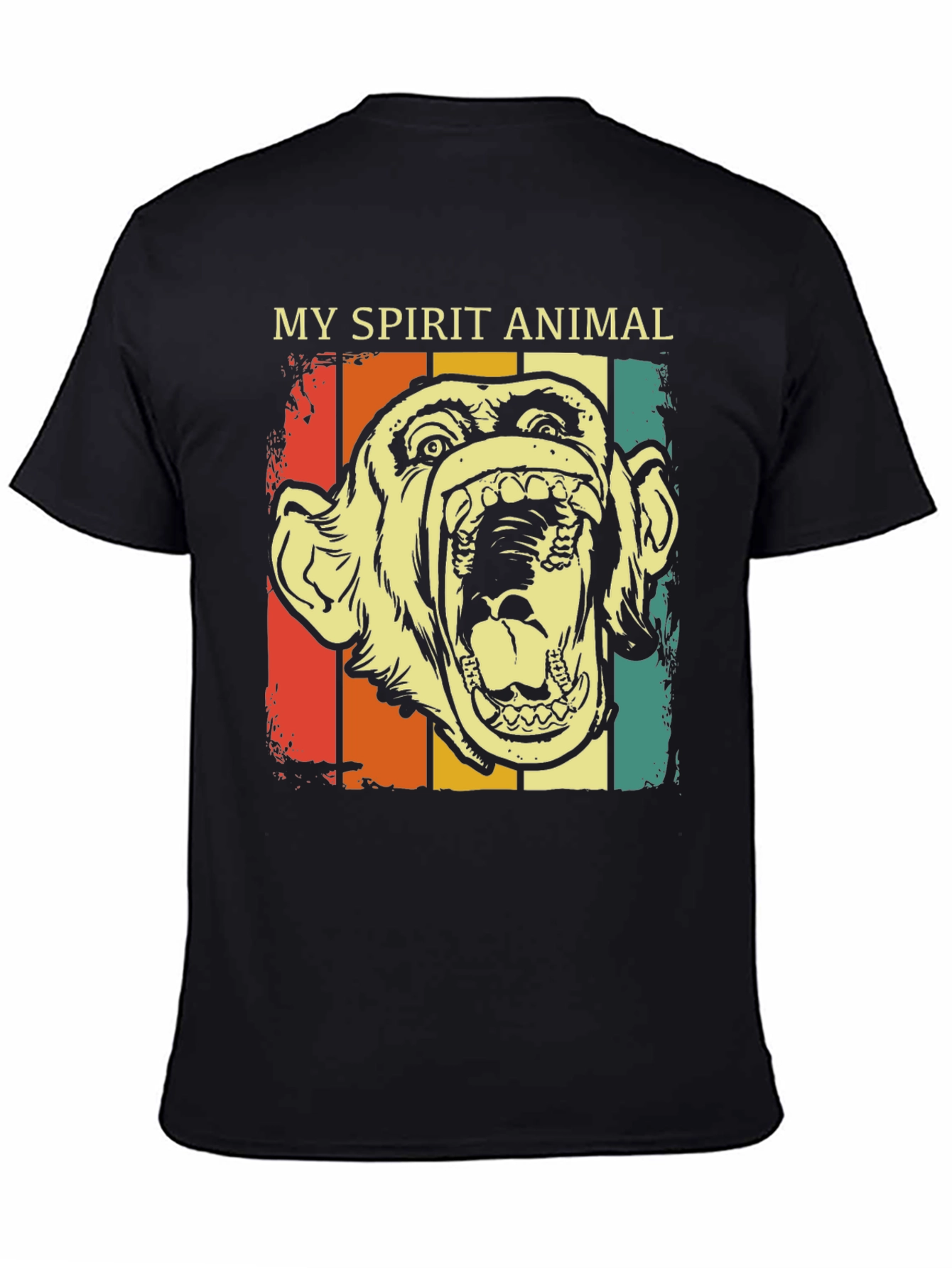 My Spirit Animal Retro Monkey Graphic T-Shirt - 4