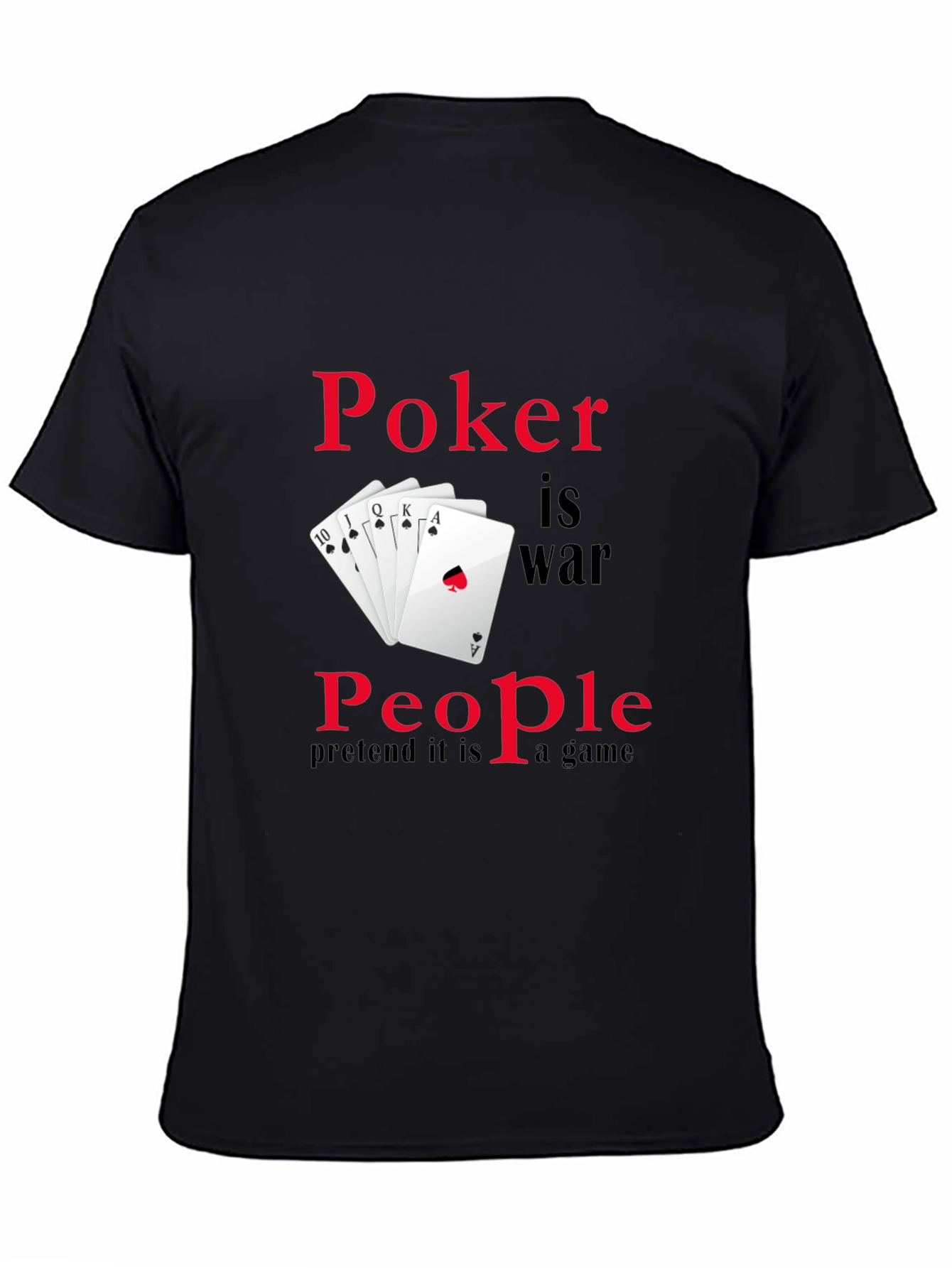 Black Poker is War Funny Graphic Tee view 4