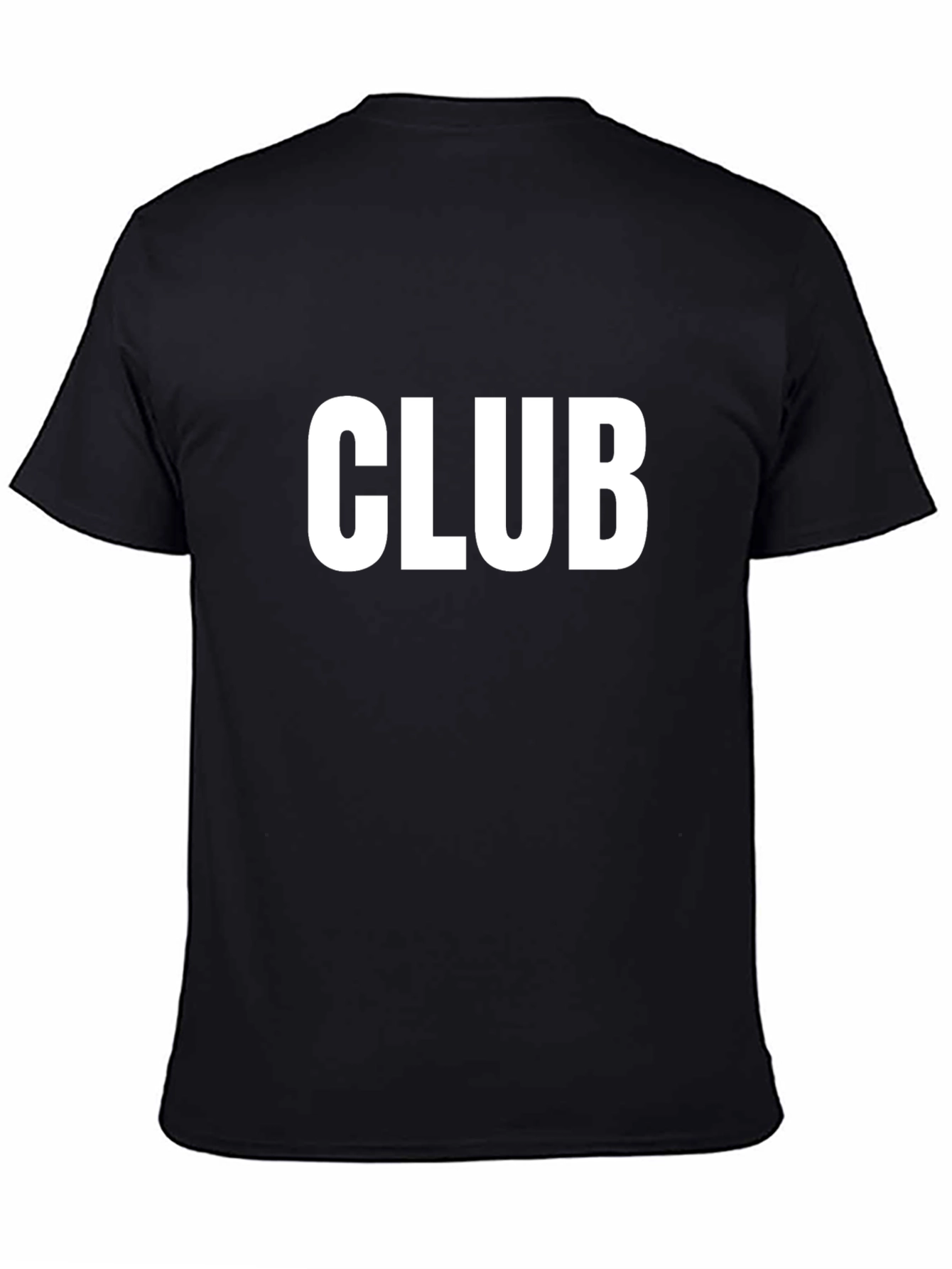 Black CLUB Graphic Tee - Mens Black Cotton T-Shirt view 4