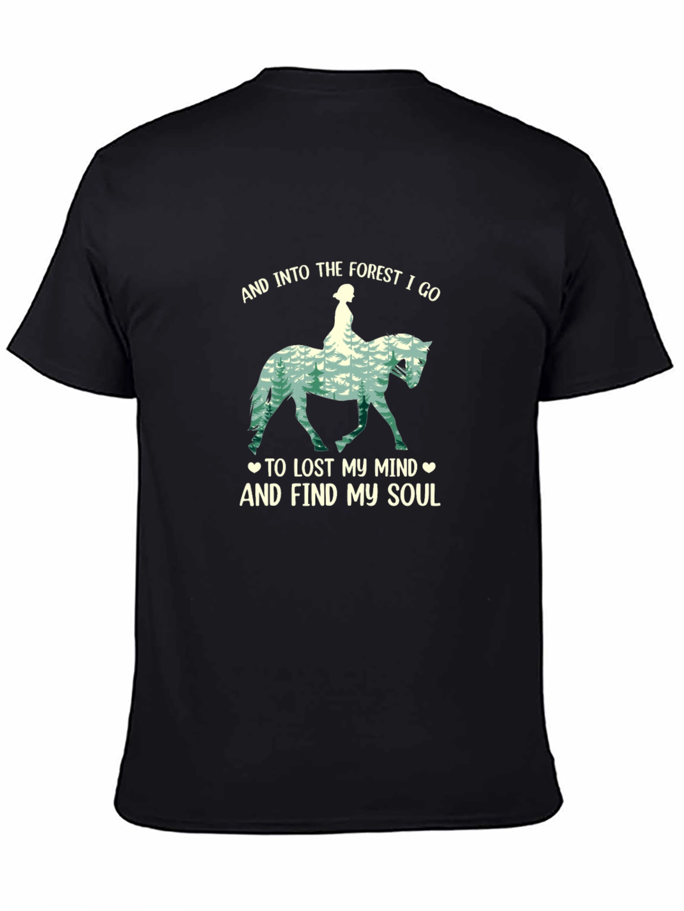 Black Forest Soul T-Shirt - Nature Horse Lover Tee view 4