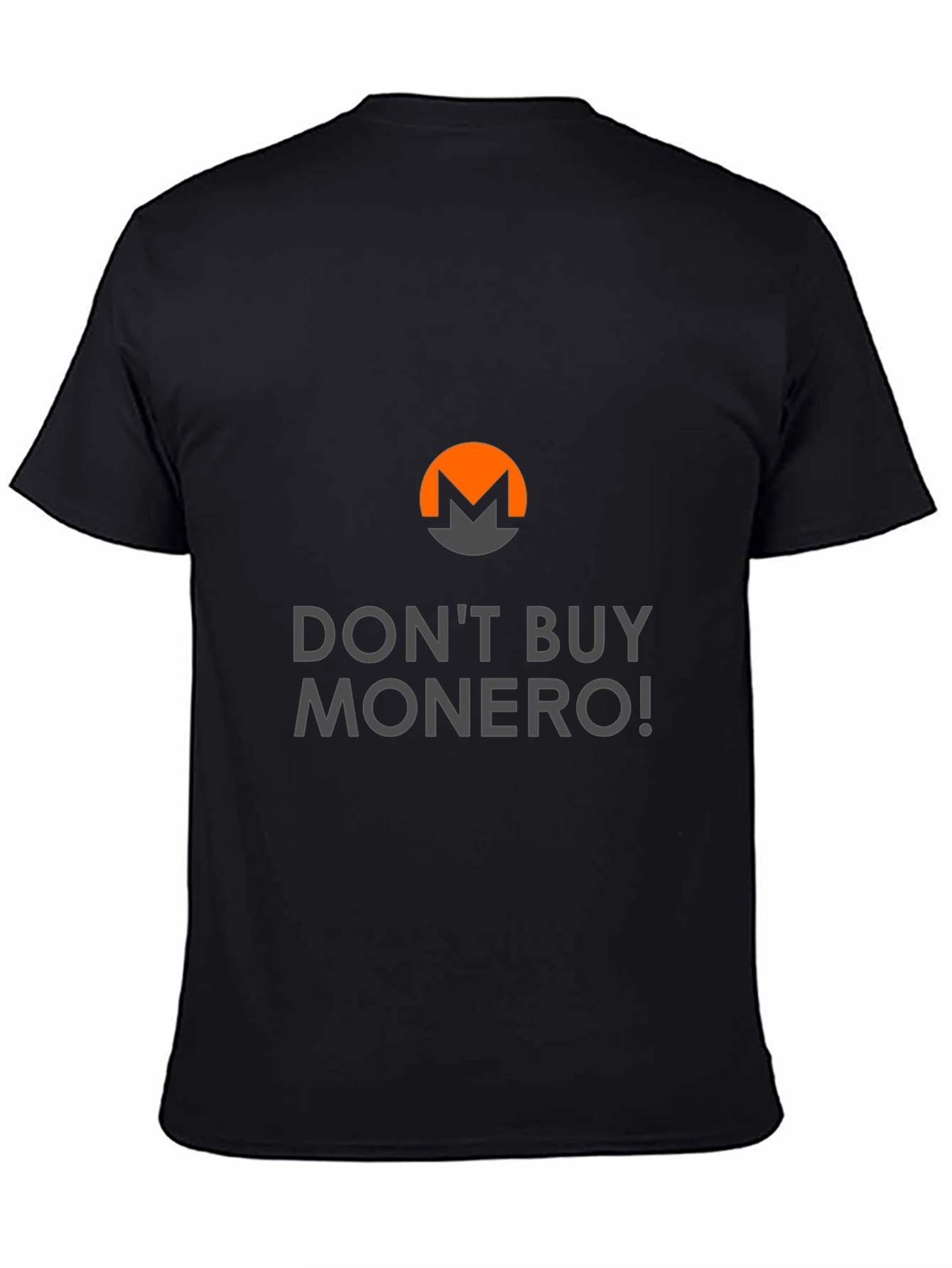 Black Don't Buy Monero T-Shirt - Crypto Humor Tee view 4