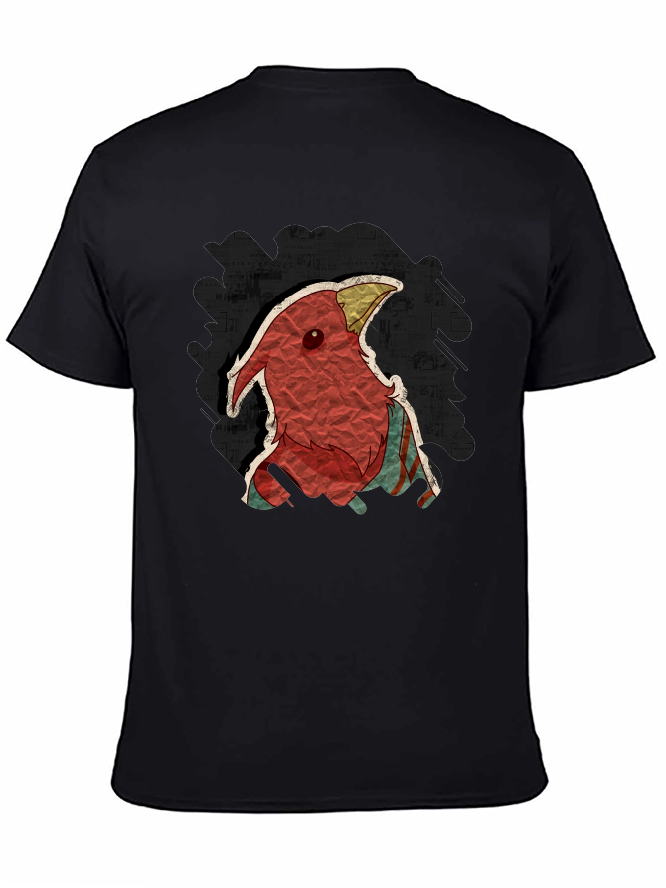 Black Unique Cardinal Graphic T-Shirt - Soft Black Tee view 4
