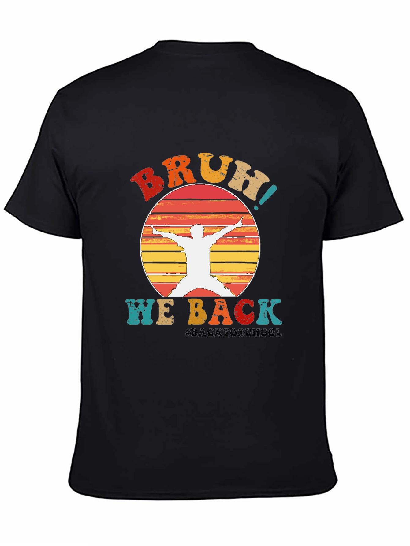 Black Bruh! We Back T-Shirt Retro Style view 4