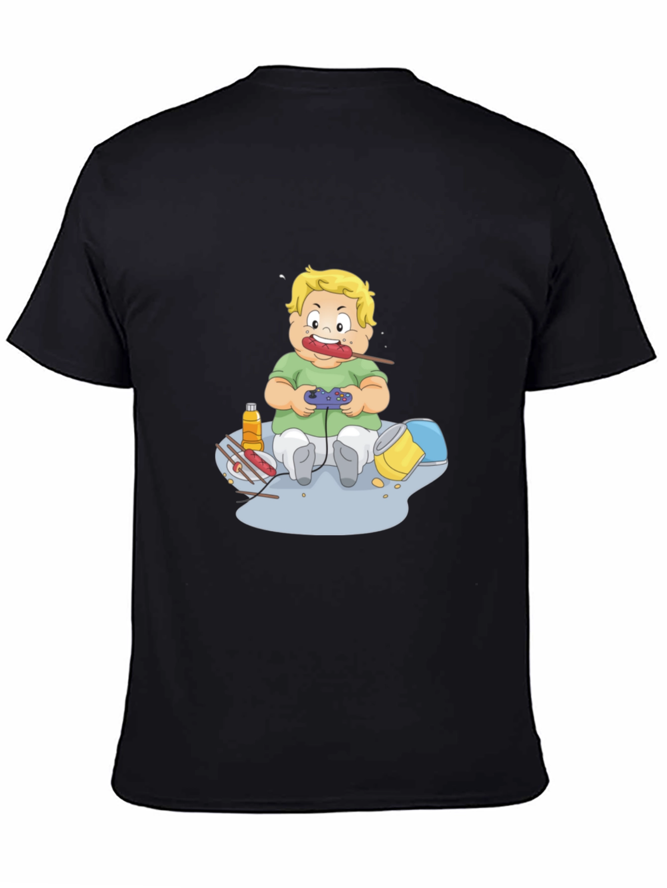 Black Gamer Baby Black T-Shirt view 4