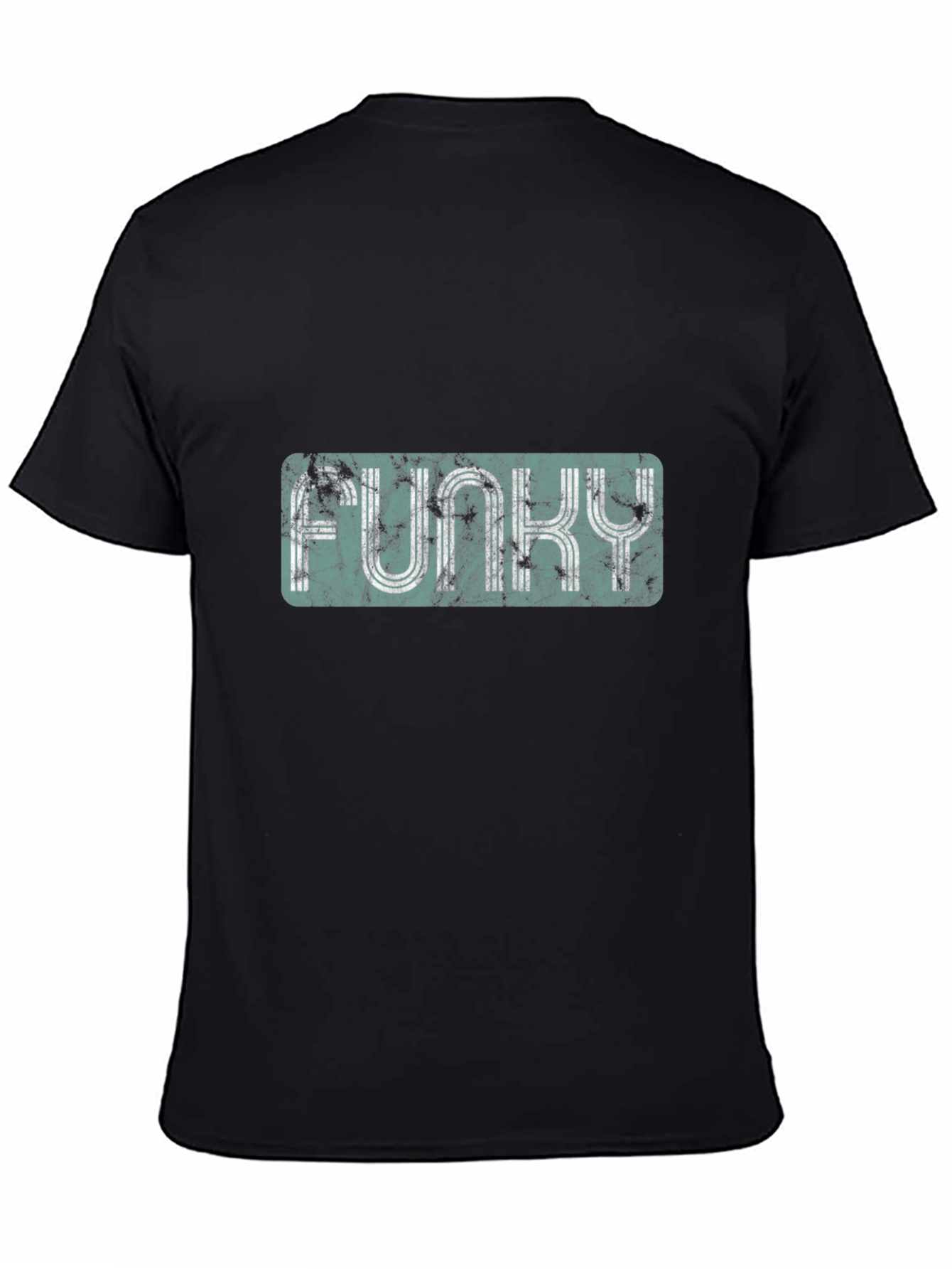 Black Funky Graphic Tee - Black Cotton T-Shirt view 4
