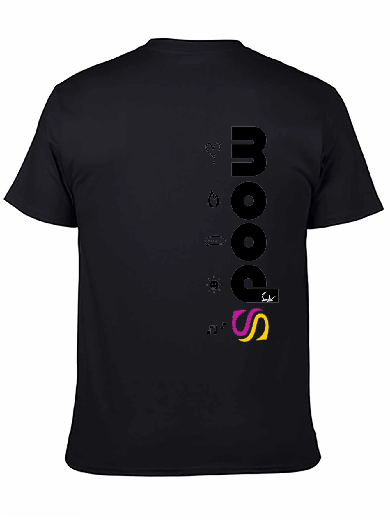 Black Mood Music Graphic Tee - Black view 4