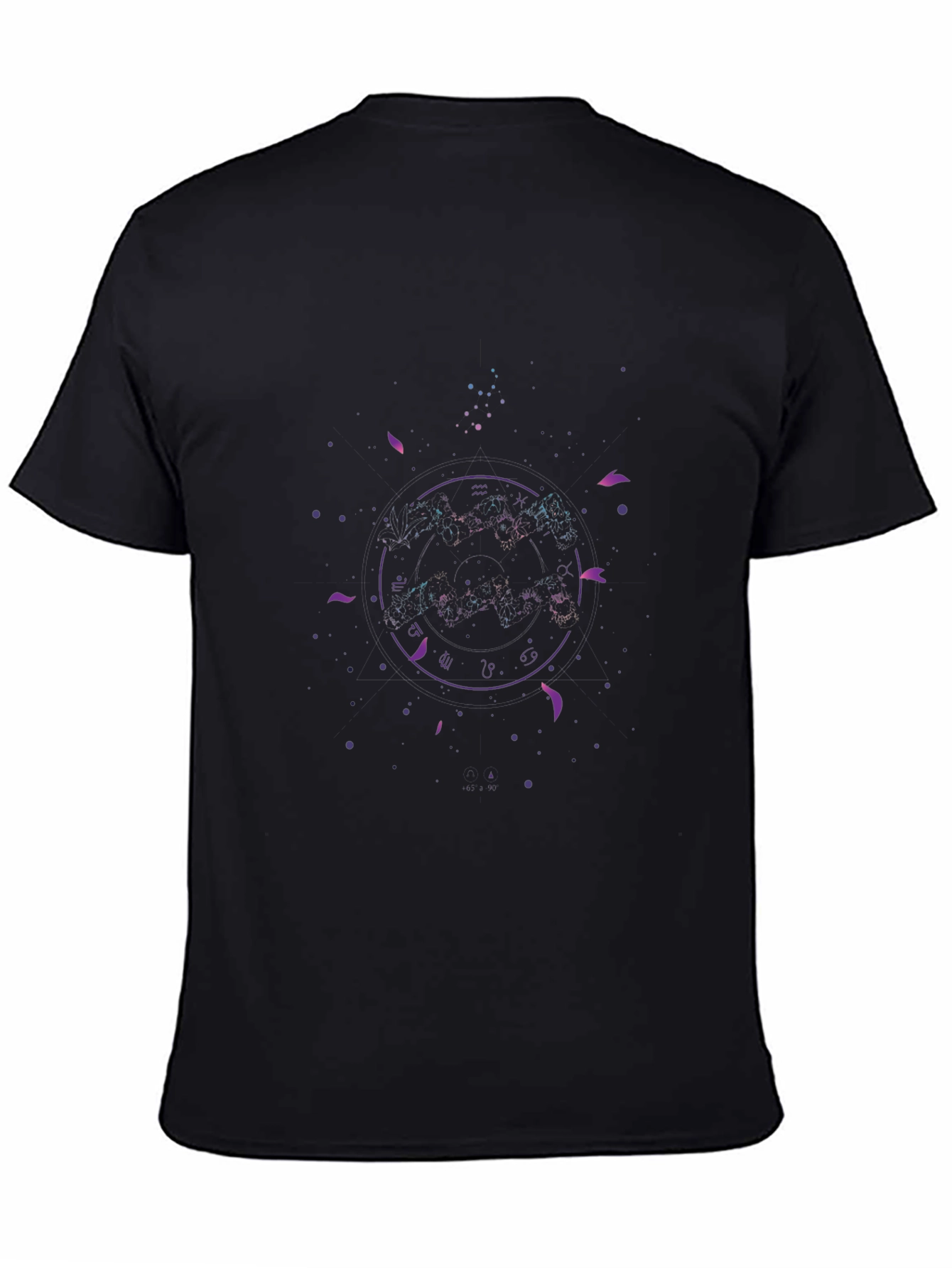 Black Celestial Zodiac Graphic Tee - Black view 4