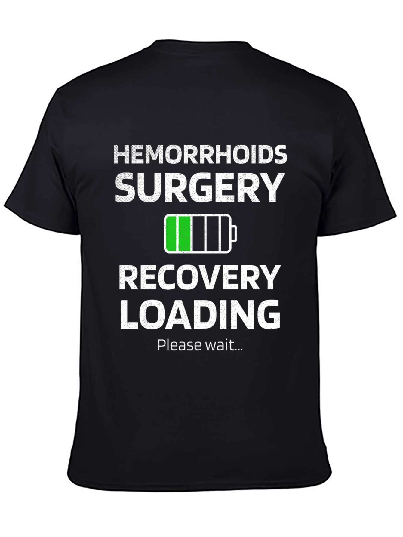 Black Hemorrhoids Surgery Recovery Loading Funny T-Shirt view 4