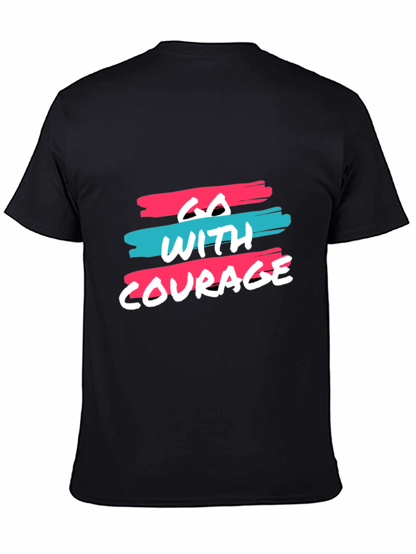 Black Go With Courage Black Graphic Tee view 4