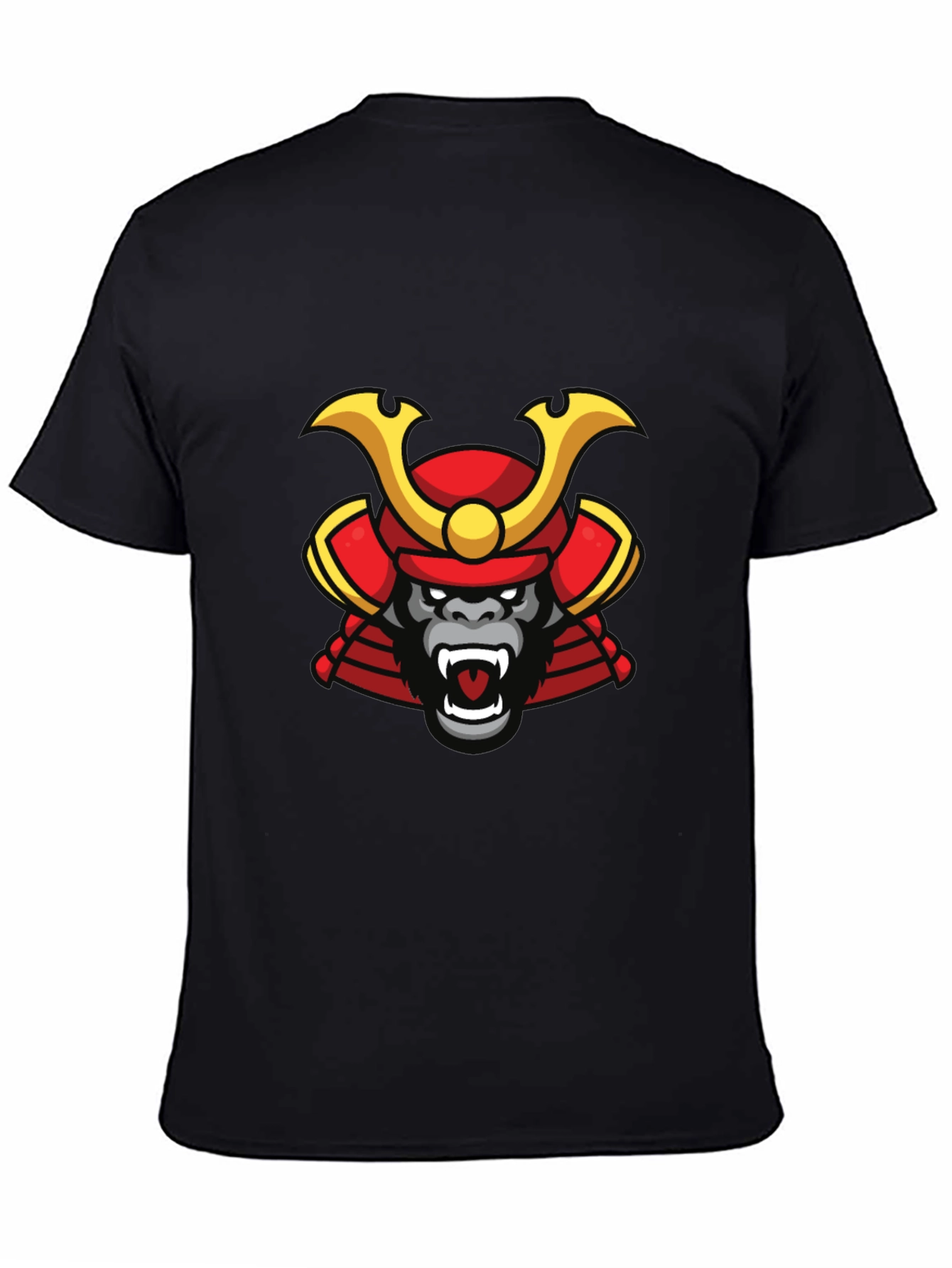 Black Samurai Gorilla Graphic Tee - Cool, Unique Design view 4