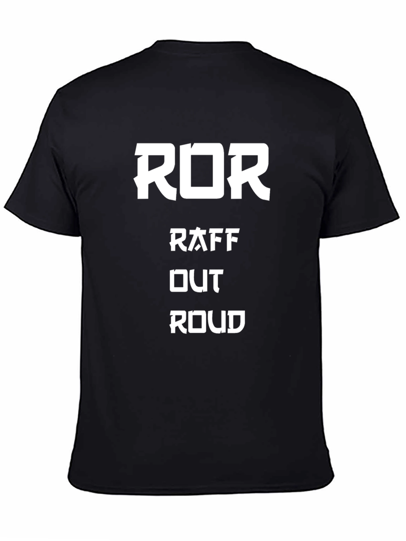 Black ROR Raff Out Roud Graphic T-Shirt view 4