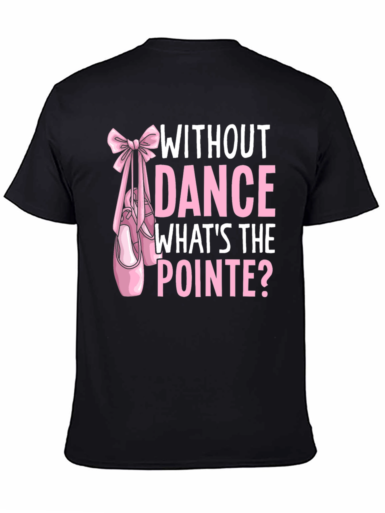 Black Dance Pointe Graphic Tee - Ballet Lover Shirt view 4