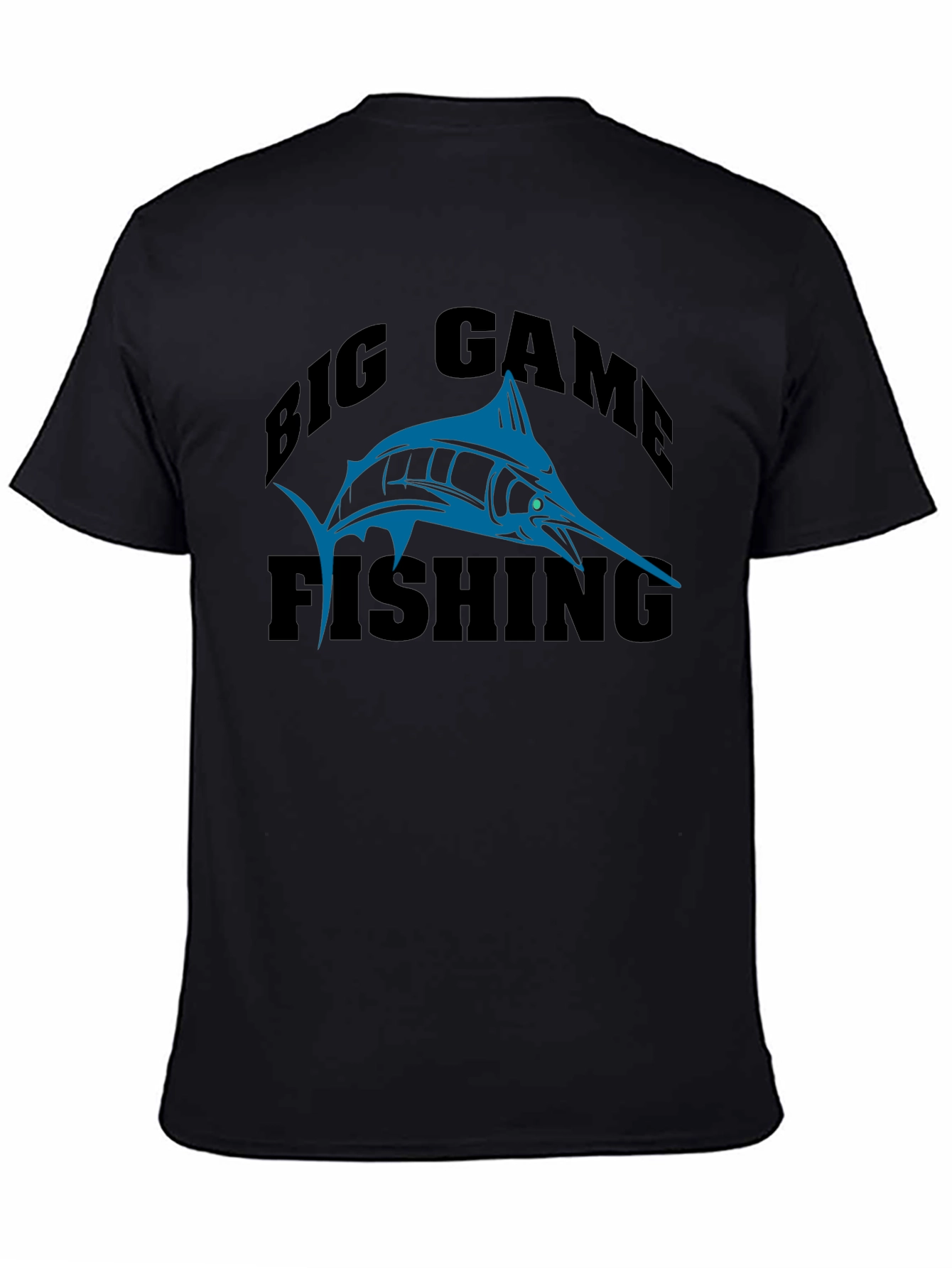 Big Game Fishing T-Shirt - Black - 4