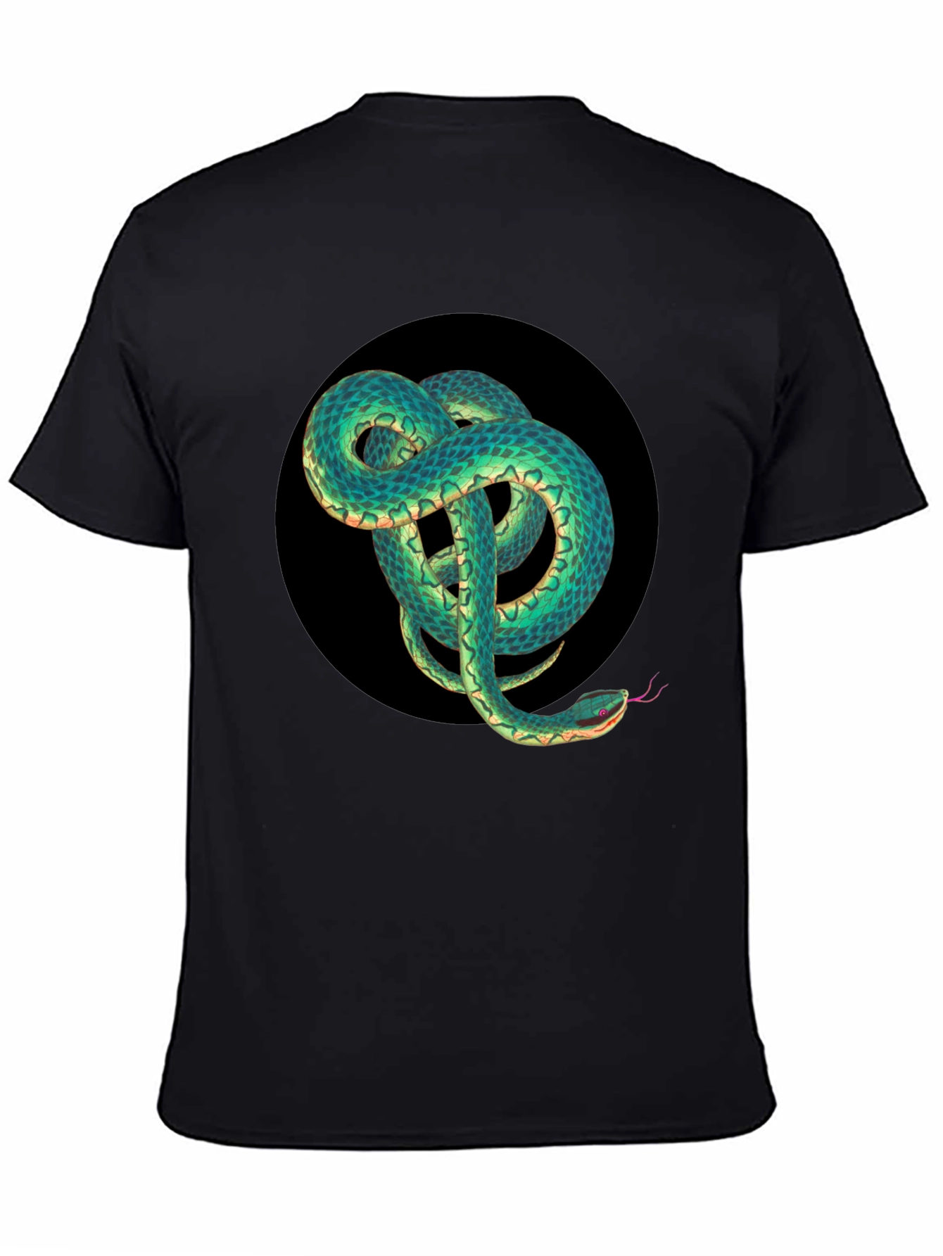 Black Snake Graphic Black T-Shirt view 4