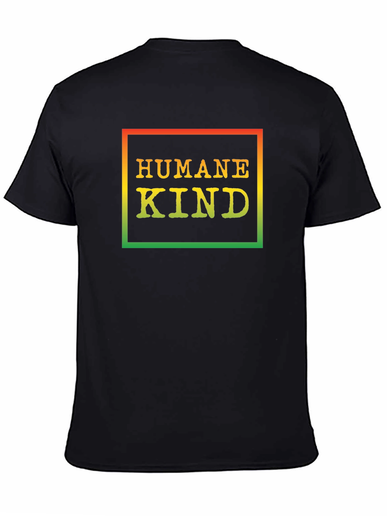 Black Humane Kind Graphic T-Shirt - Black view 4
