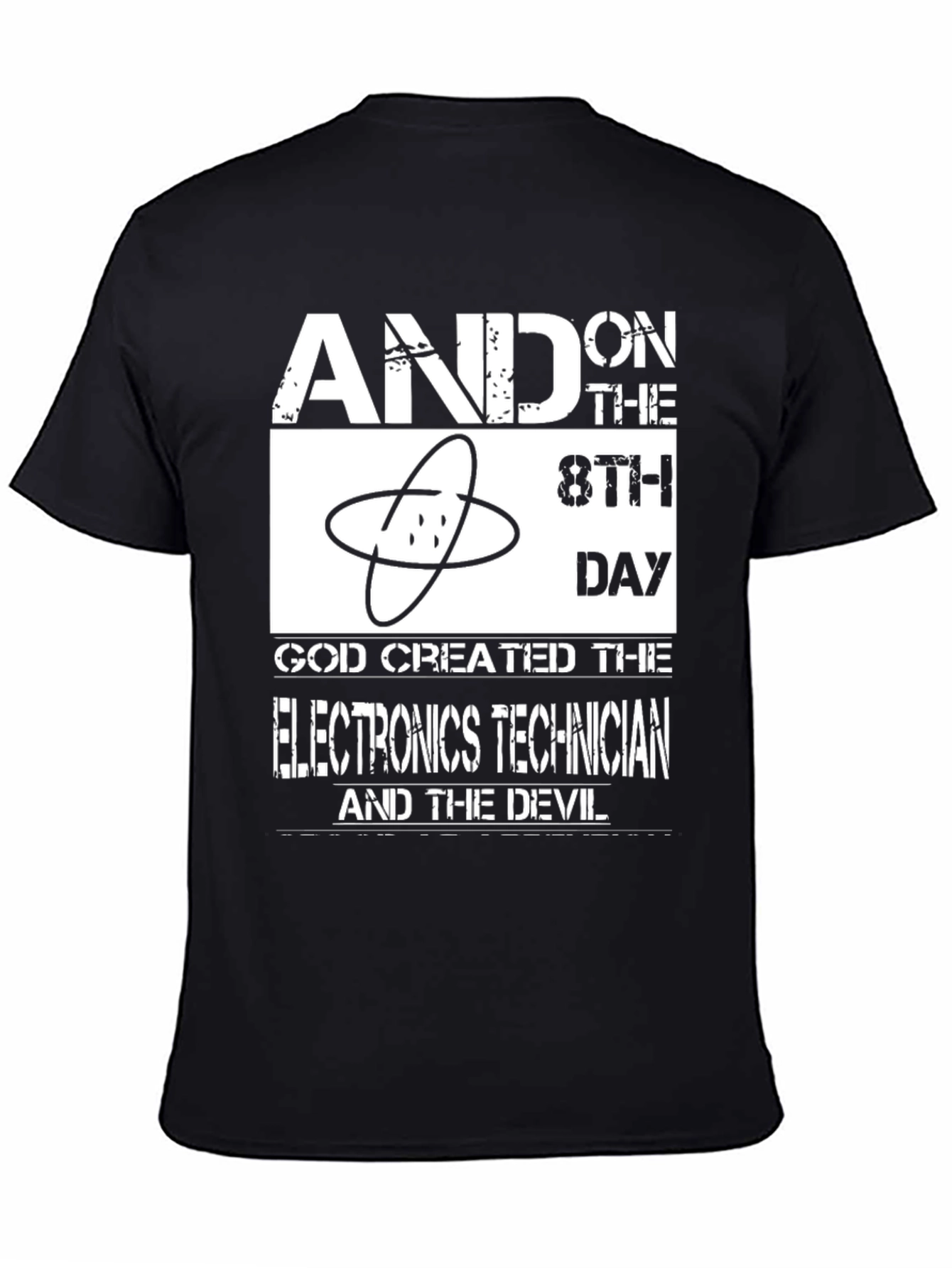 Black Electronics Technician Graphic Tee - 8th Day Creation view 4
