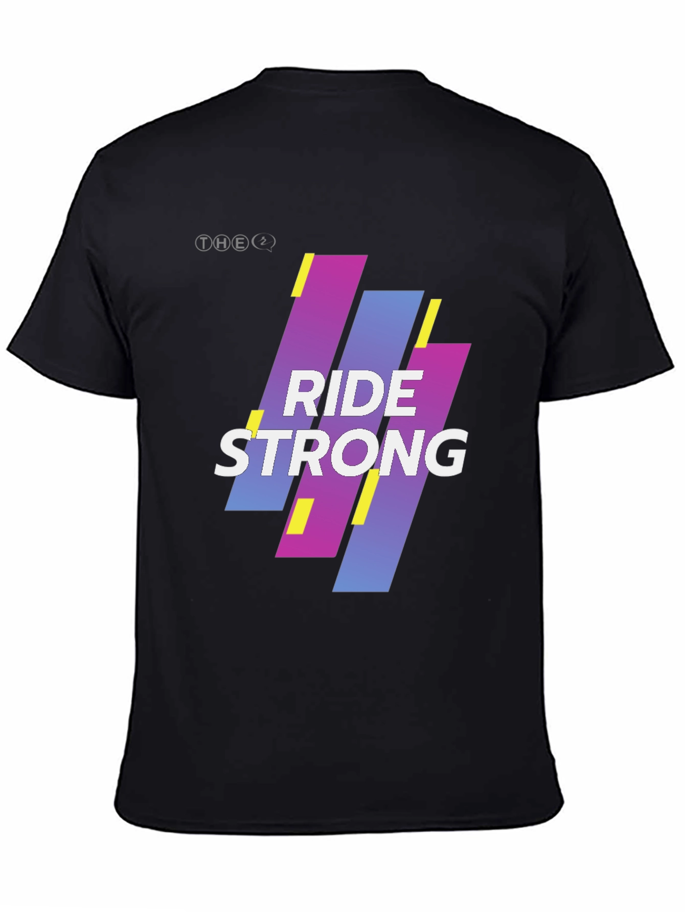 Black Ride Strong Graphic Tee - Black Cotton Blend view 4
