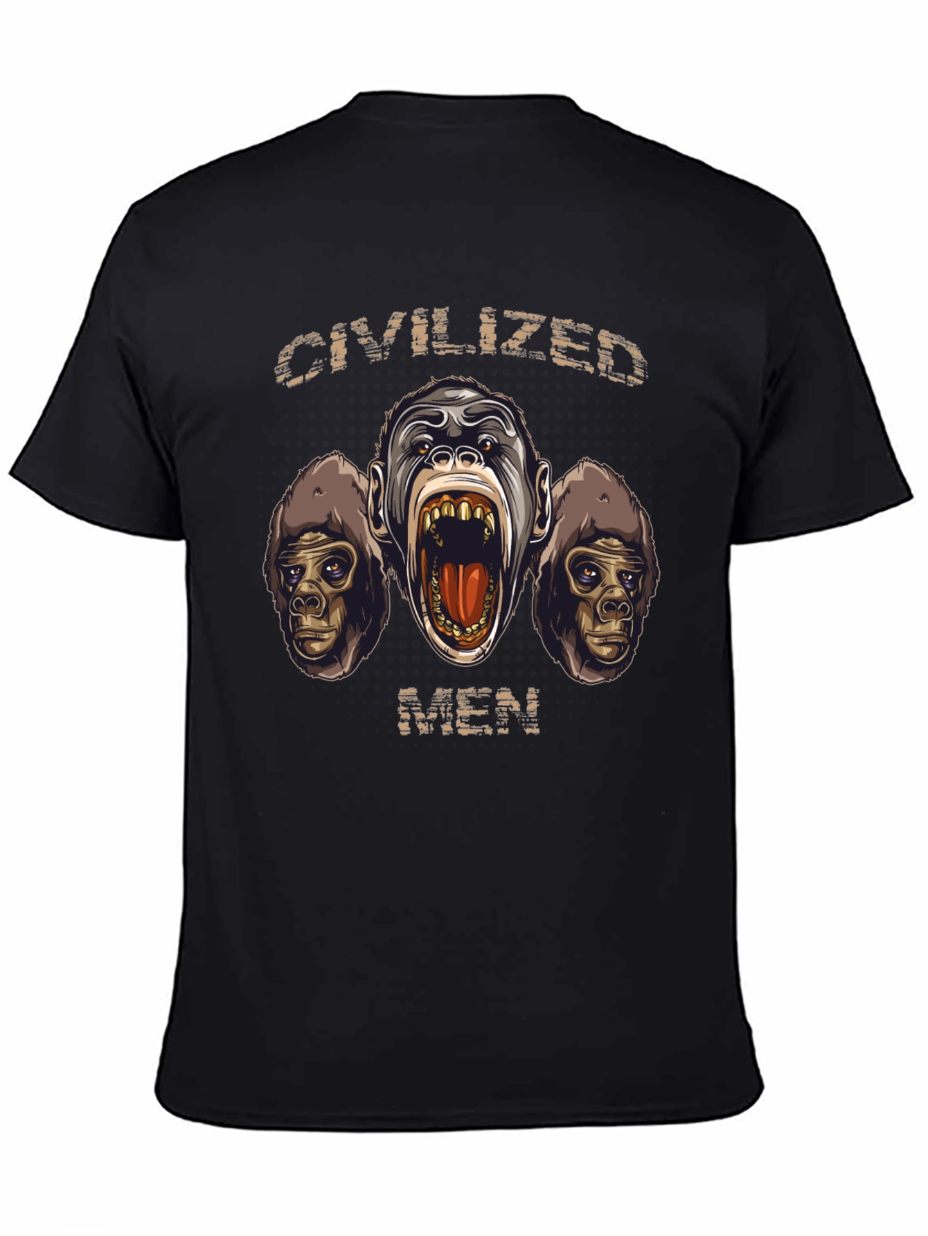 Black Civilized Men Graphic T-Shirt view 4