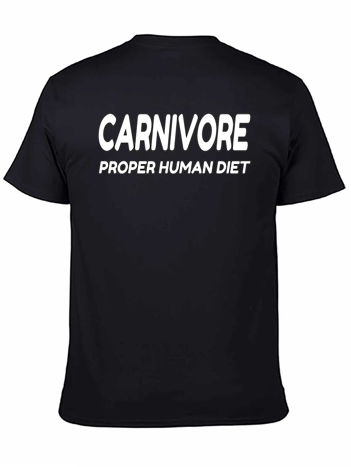 Black Carnivore Diet T-Shirt - Proper Human Diet Tee view 4
