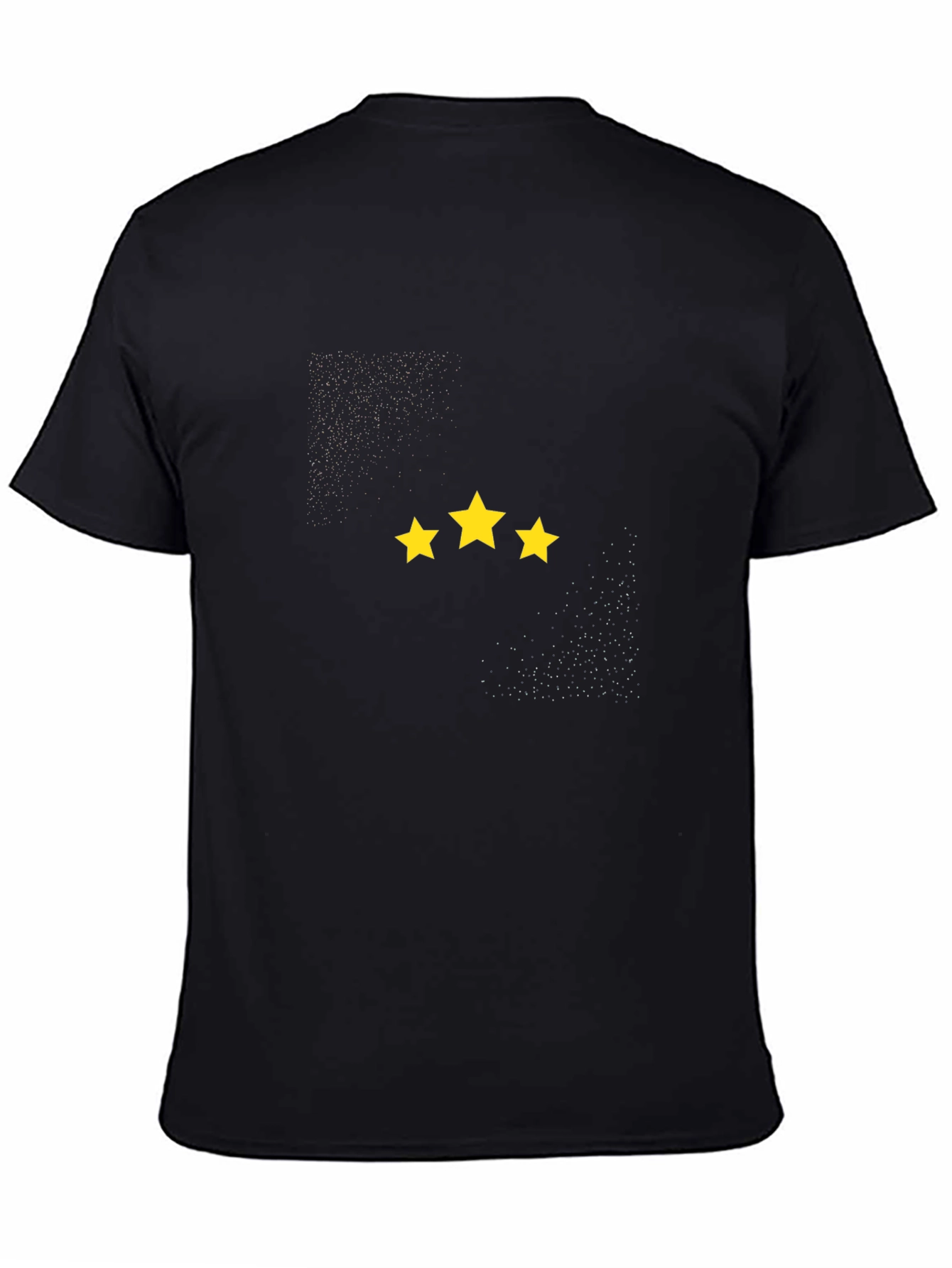 Black Men's Black Star Graphic Tee - Casual Comfort view 4