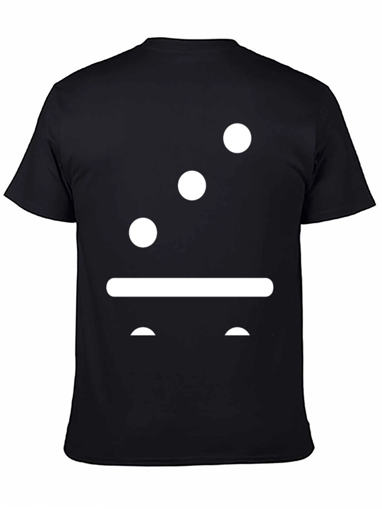 Black Abstract Face Graphic Tee view 4