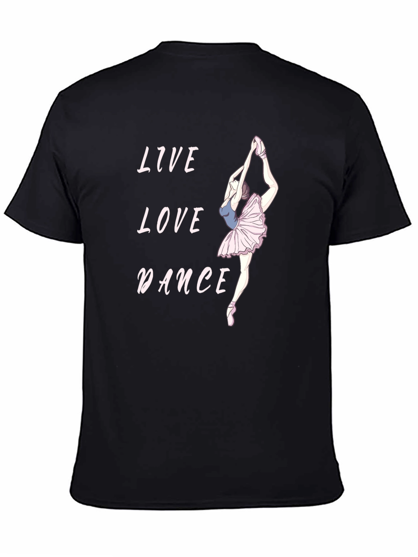 Black Live Love Dance Black Graphic Tee view 4