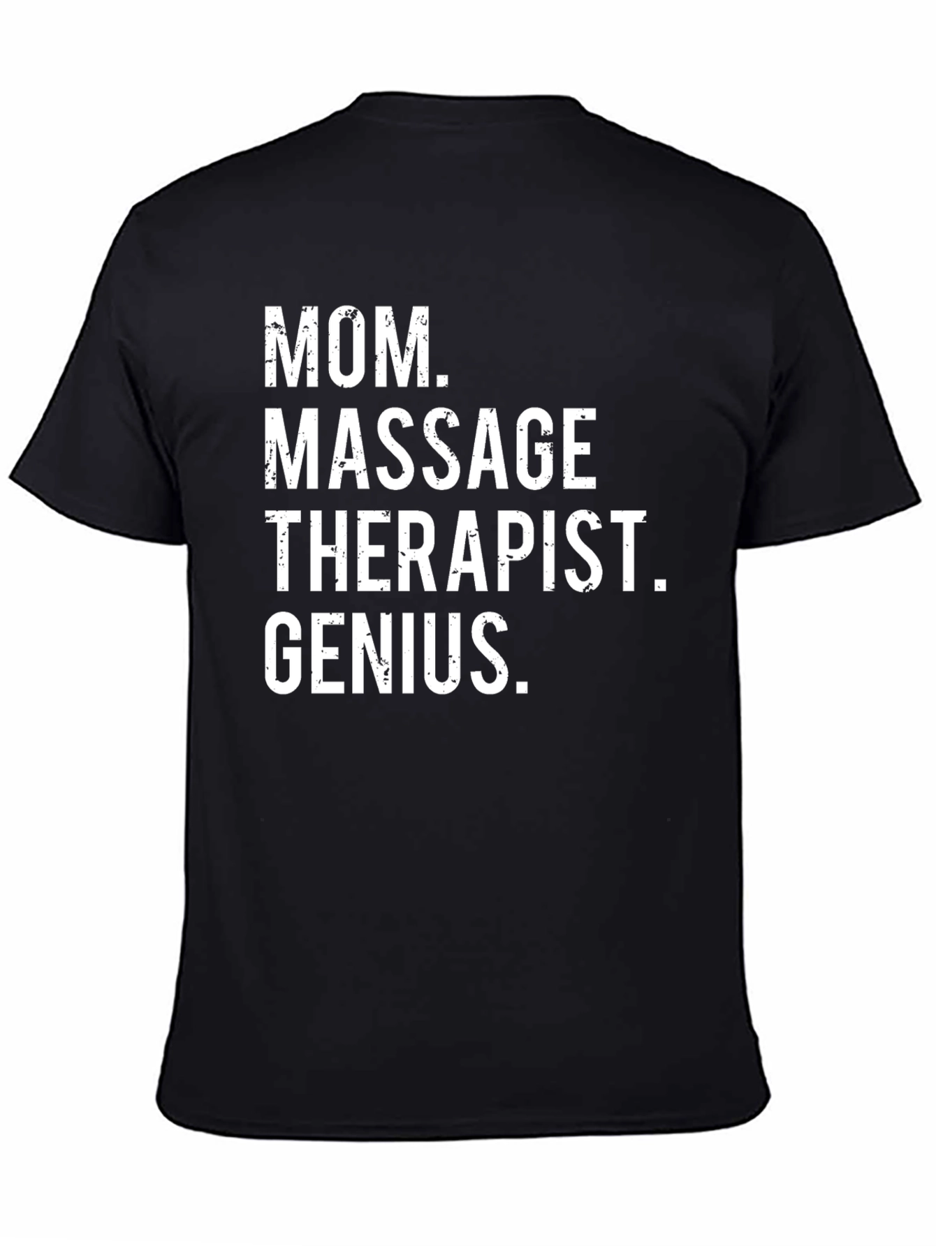 Black Mom Massage Therapist Genius Graphic T-Shirt view 4