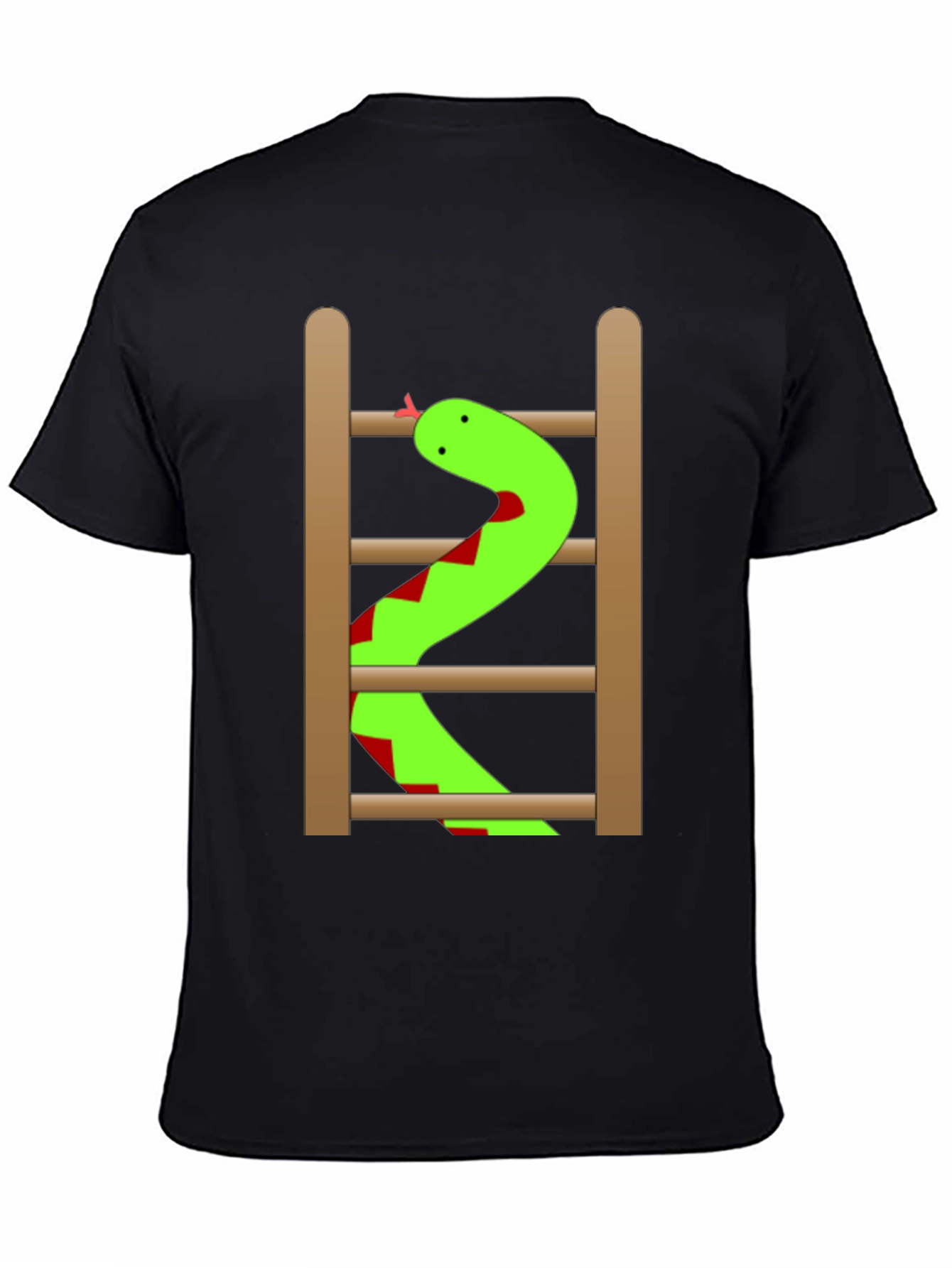 Black Snake on Ladder Graphic Tee view 4