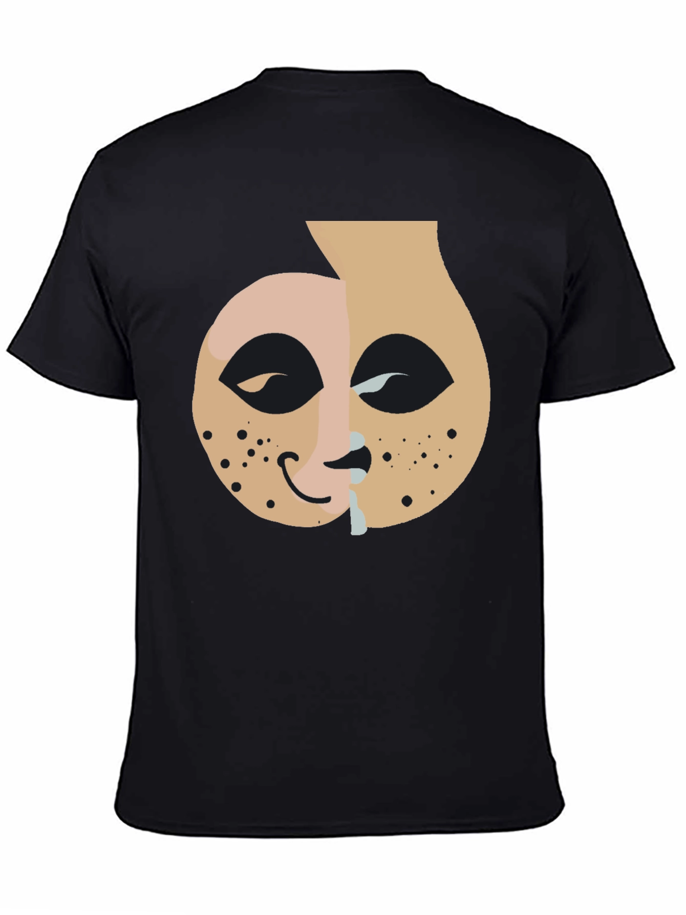Black Unique Graphic T-Shirt view 4