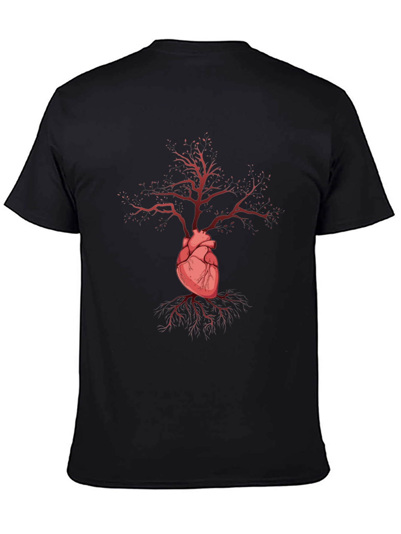 Black Heart Tree Graphic Tee - Stylish & Unique view 4