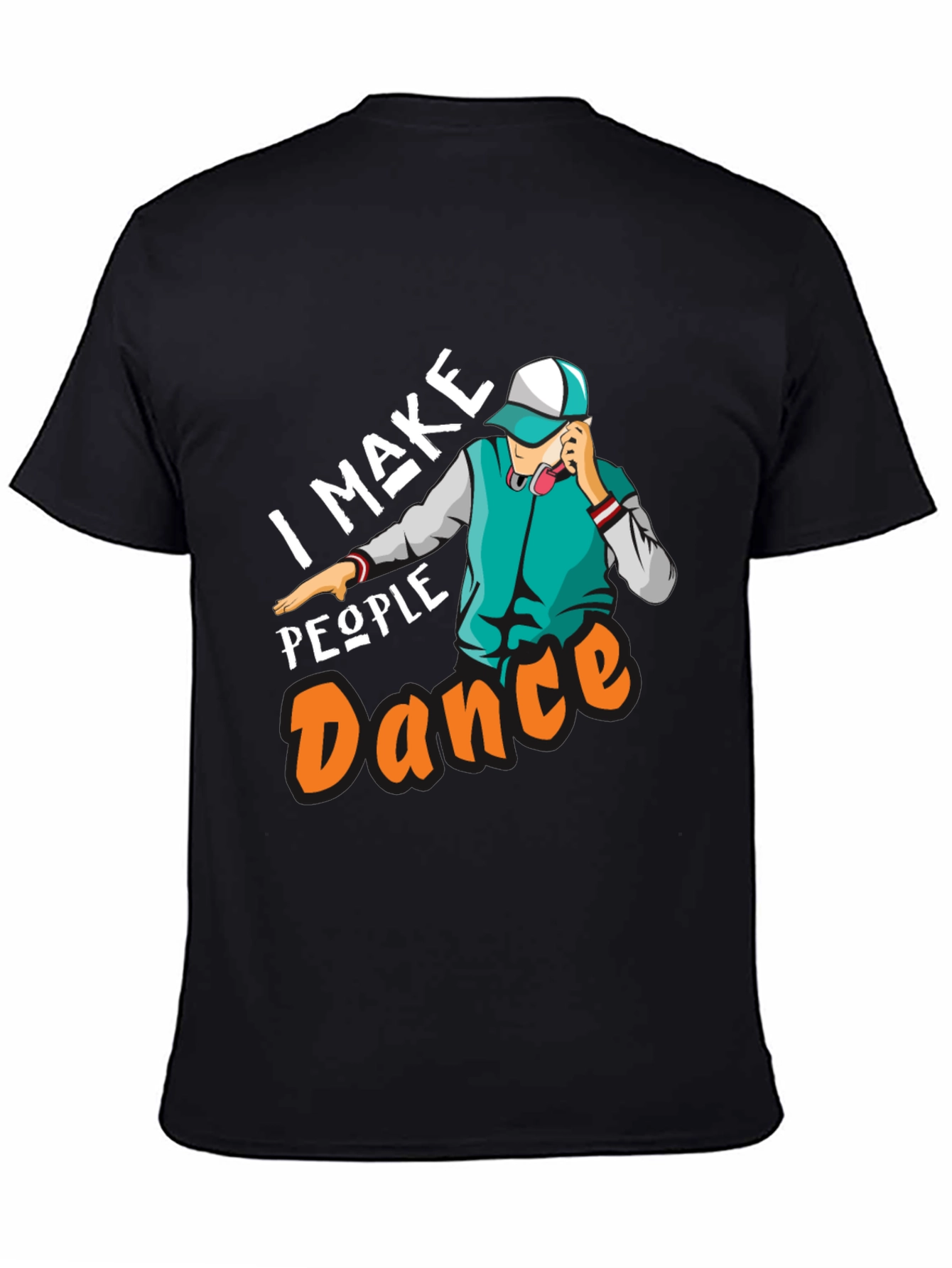Black I Make People Dance Graphic T-Shirt view 4