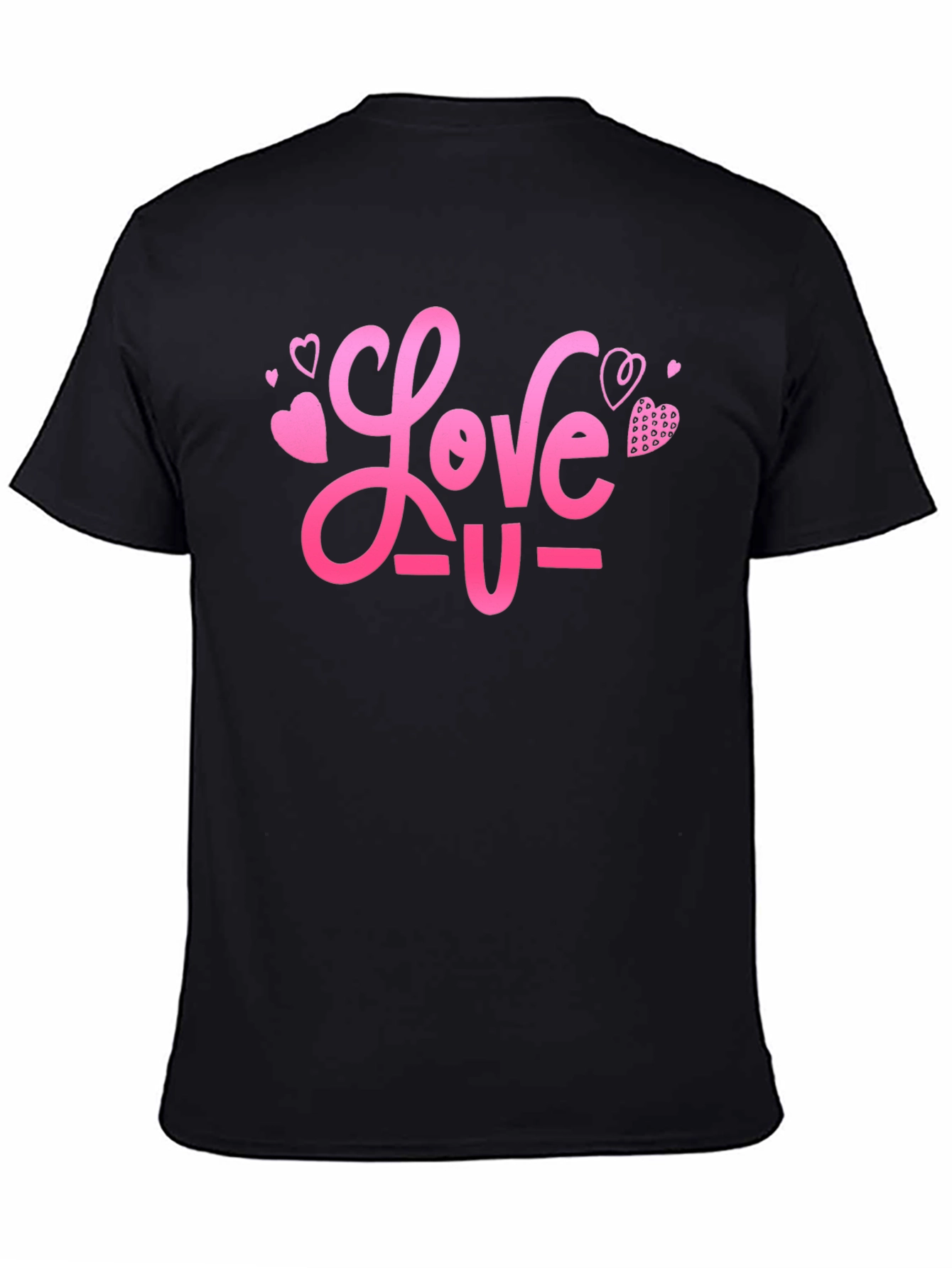 Black Love U Graphic Tee - Valentine's Day Gift view 4