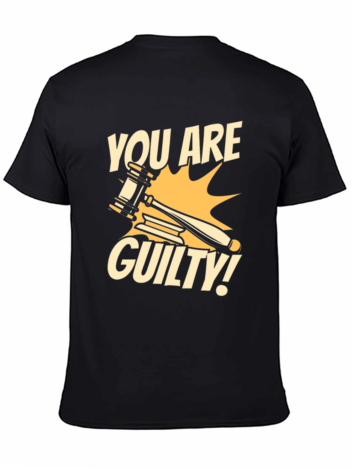 You Are Guilty T-Shirt - Novelty Courtroom Gavel Design - 4