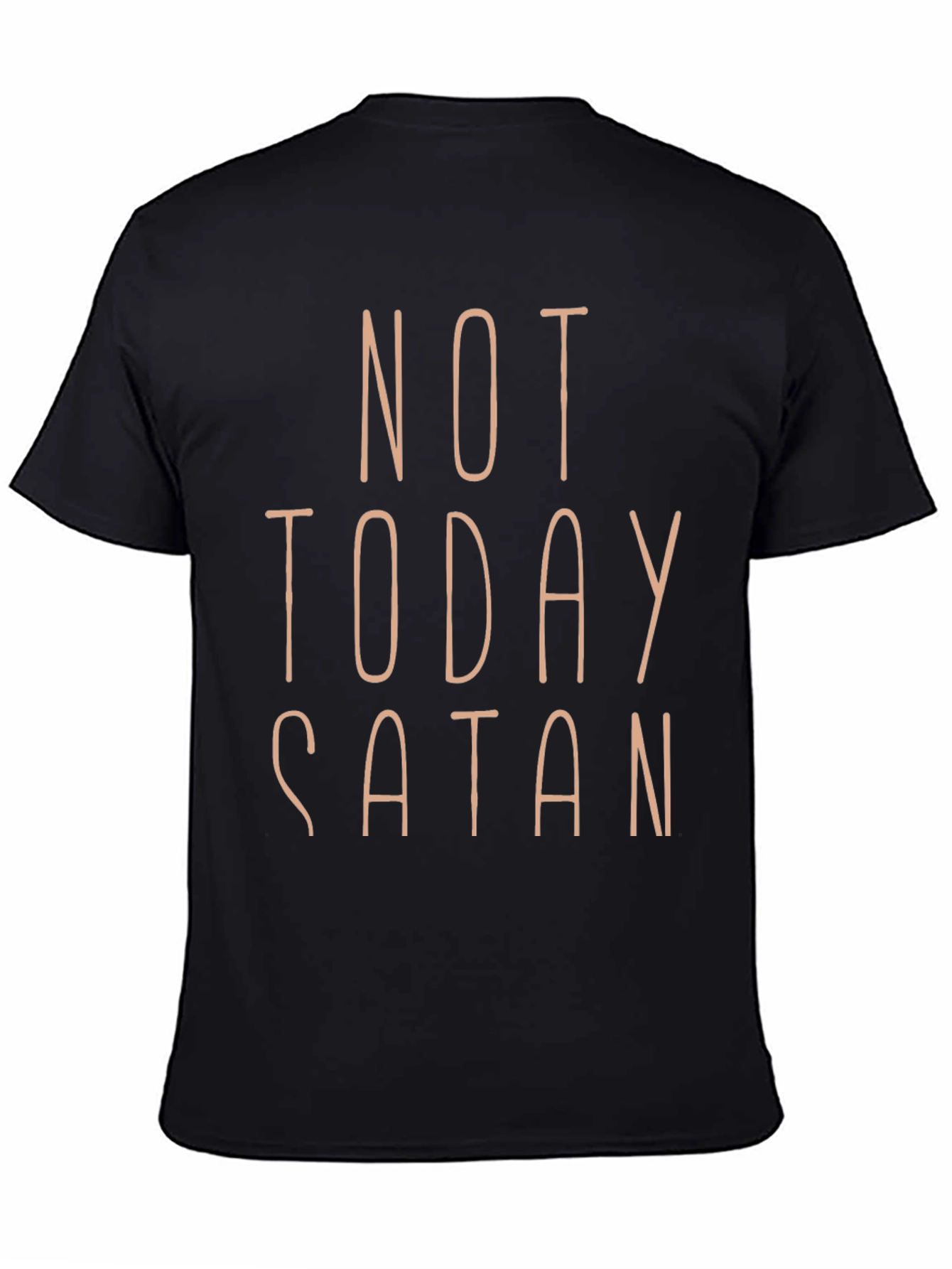 Black Not Today Satan Graphic Tee - Black view 4