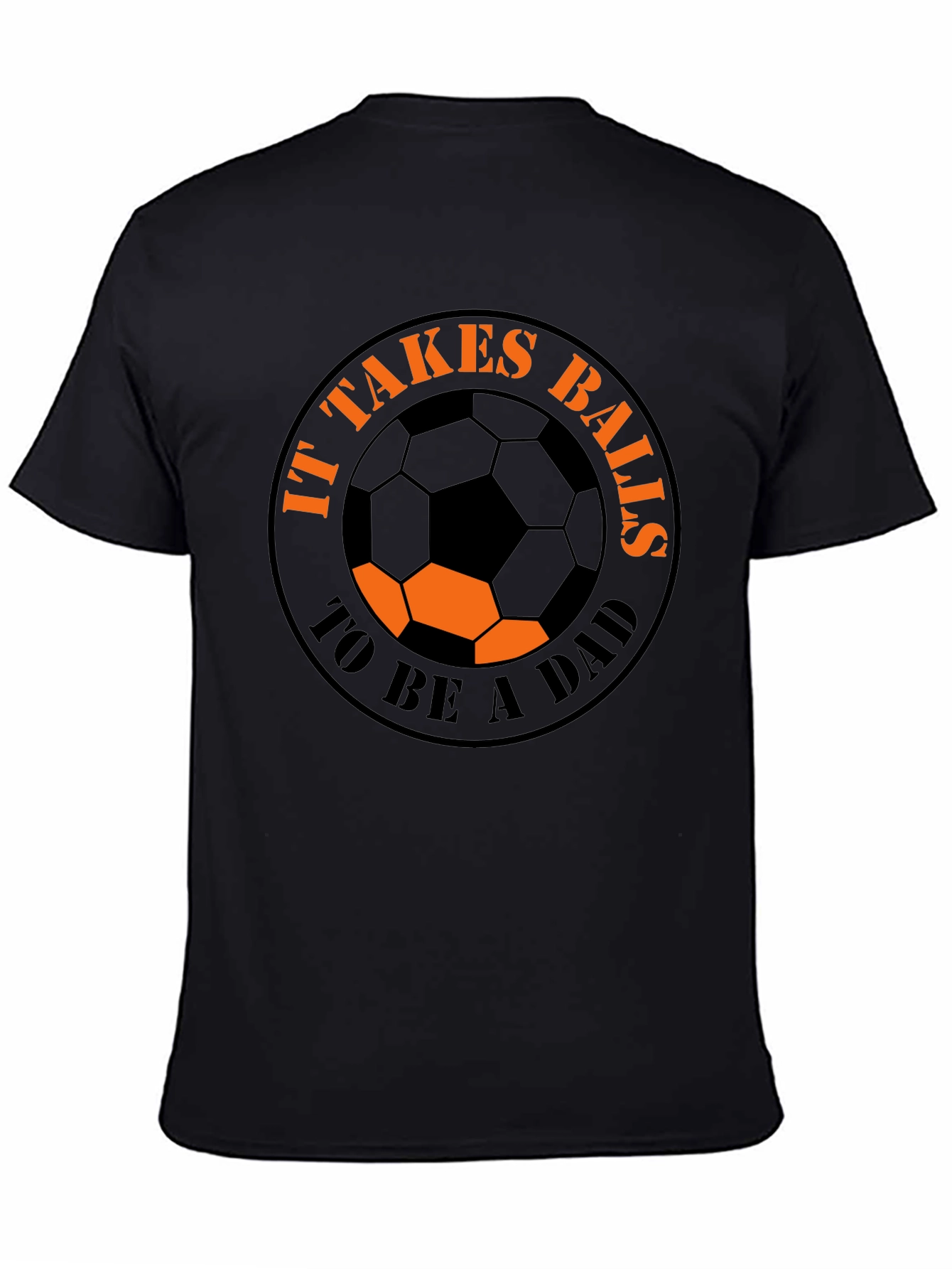Black It Takes Balls to be a Dad T-Shirt view 4