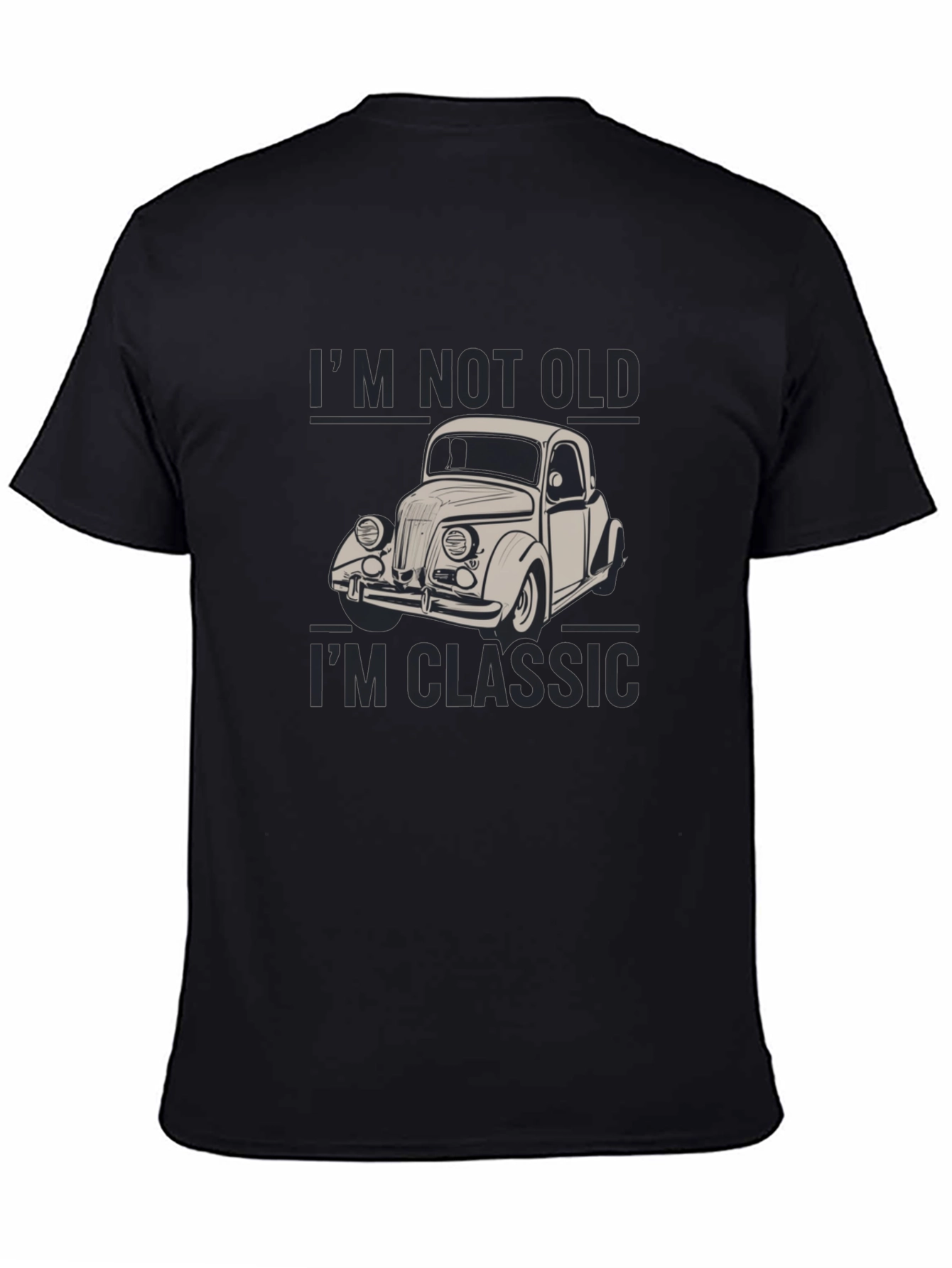 Black Classic Car Graphic Tee - I'm Not Old, I'm Classic! view 4