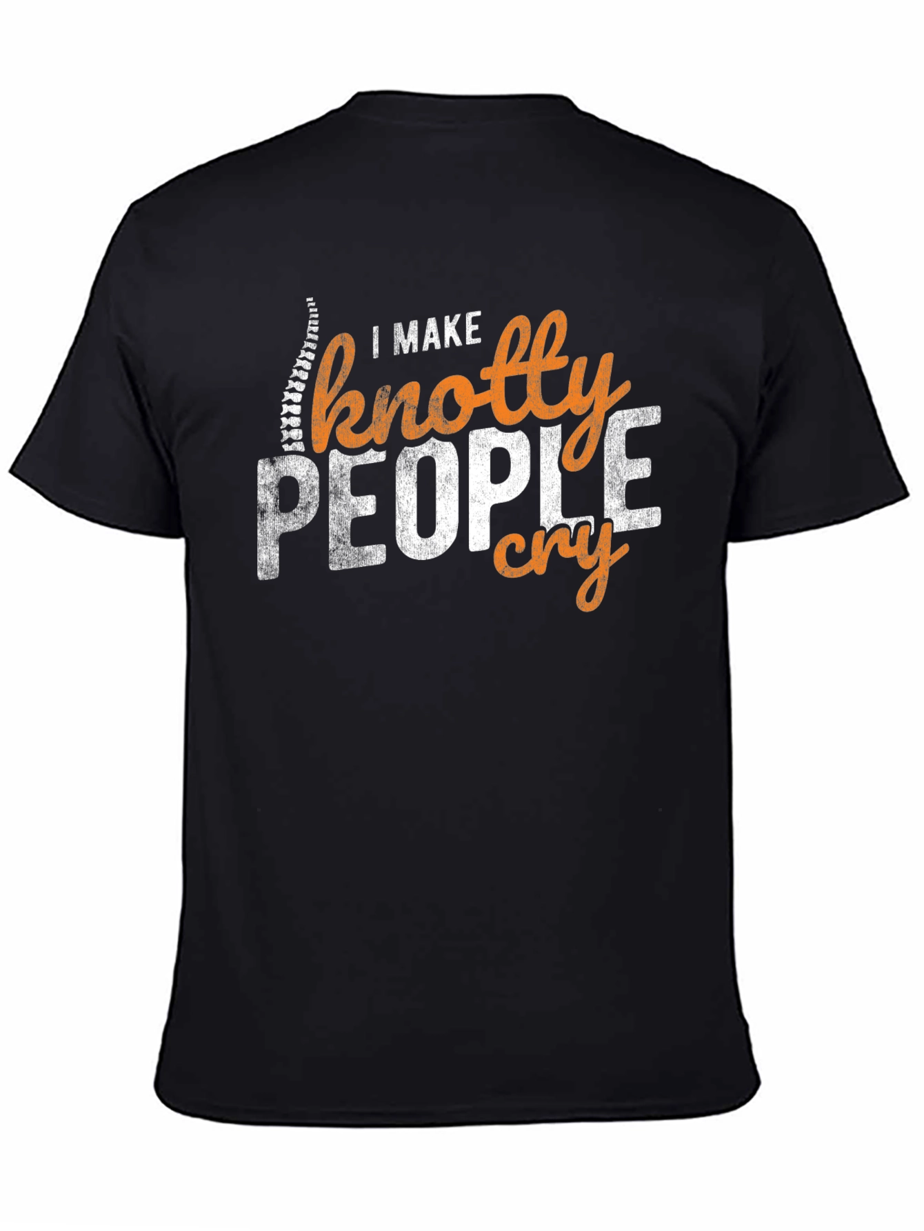 Black Funny Chiropractic T-Shirt - Knotty People view 4