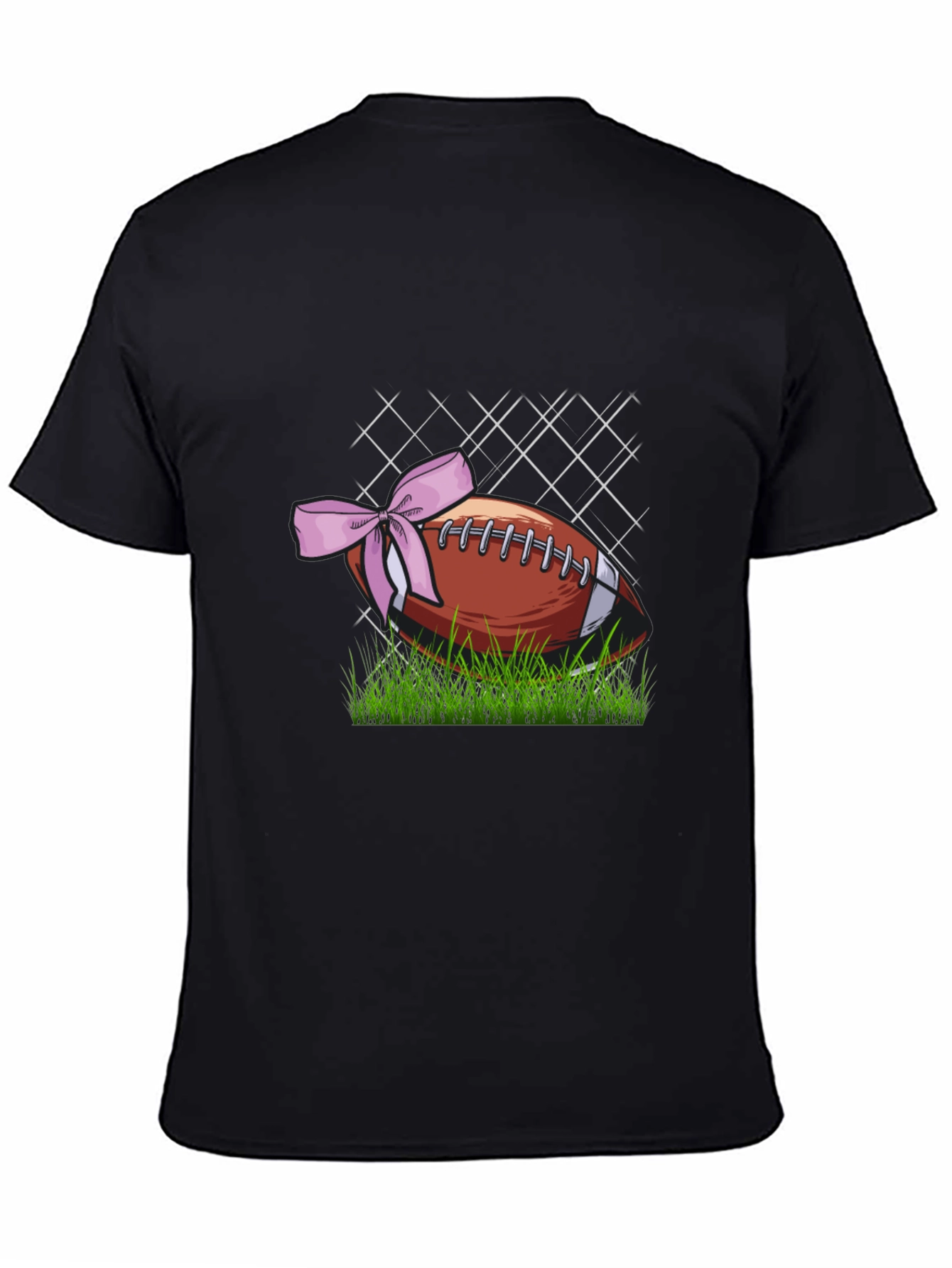 Black Football with Bow Graphic Tee - Men's view 4
