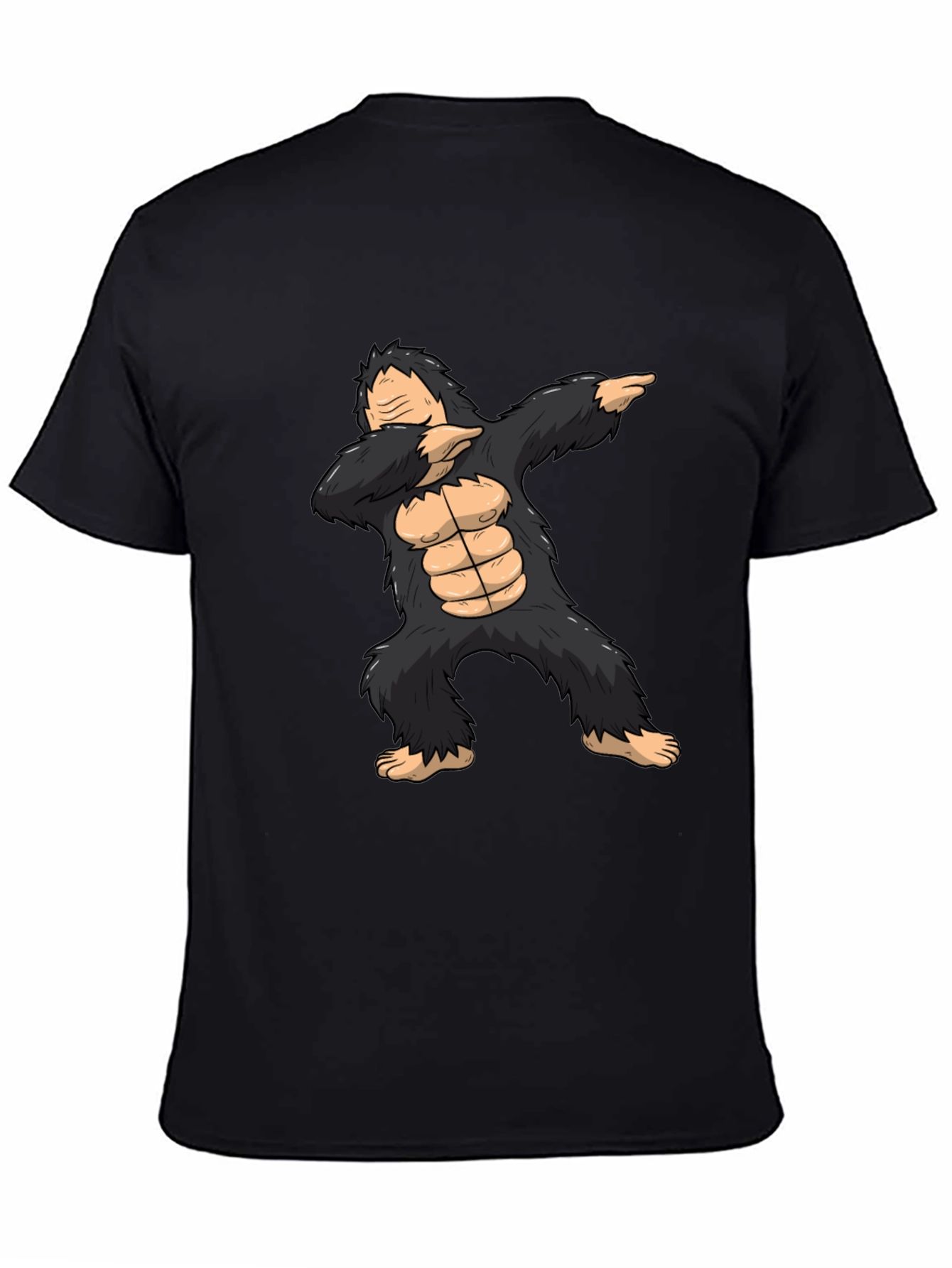 Black Dabbing Gorilla Graphic Tee - Black view 4