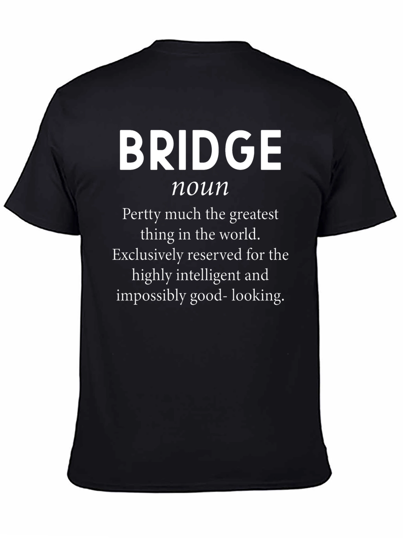 Black Bridge Noun Funny Graphic T-Shirt view 4