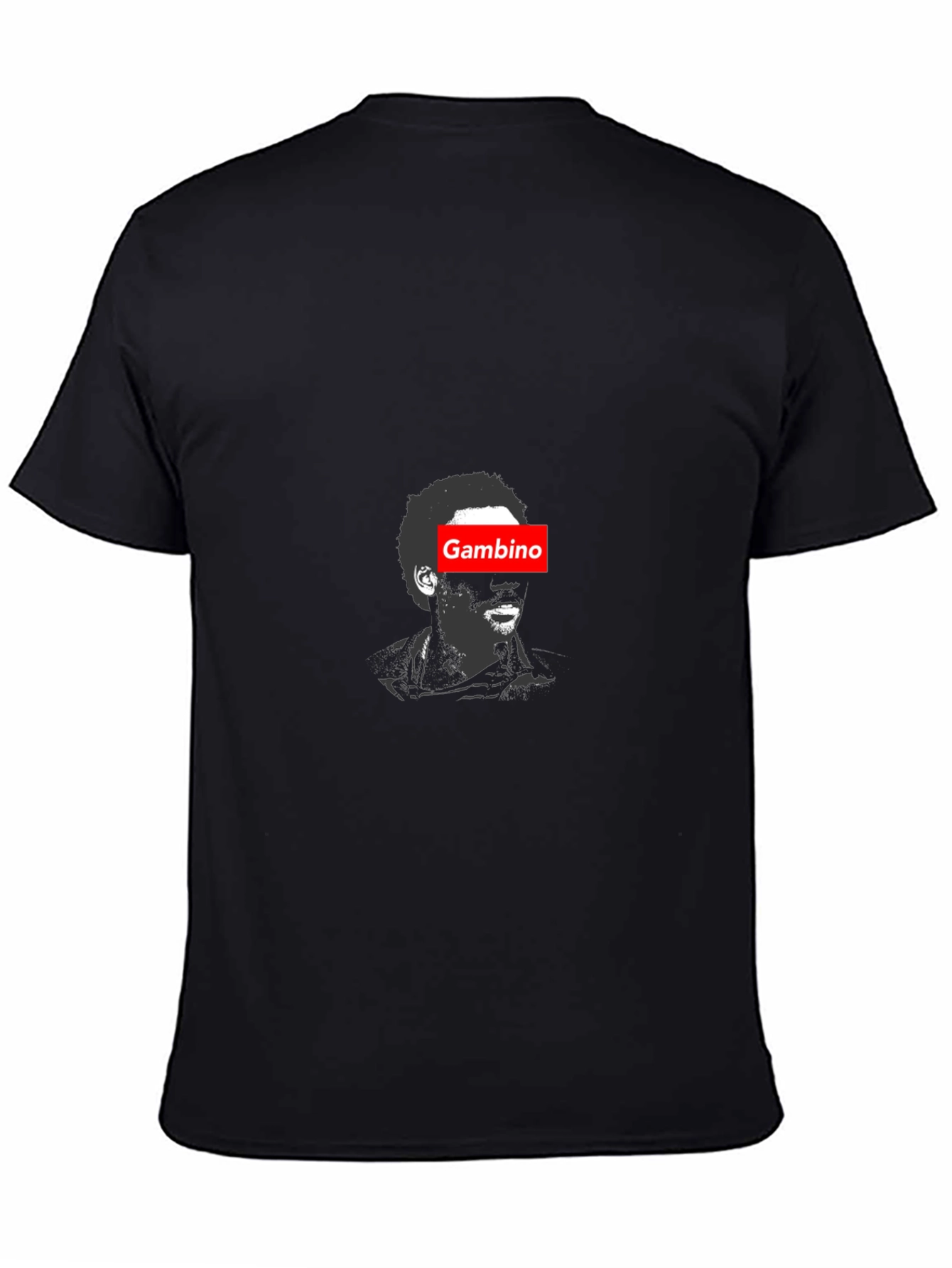 Gambino Portrait Graphic Tee - Stylish Black Cotton T-Shirt - 4