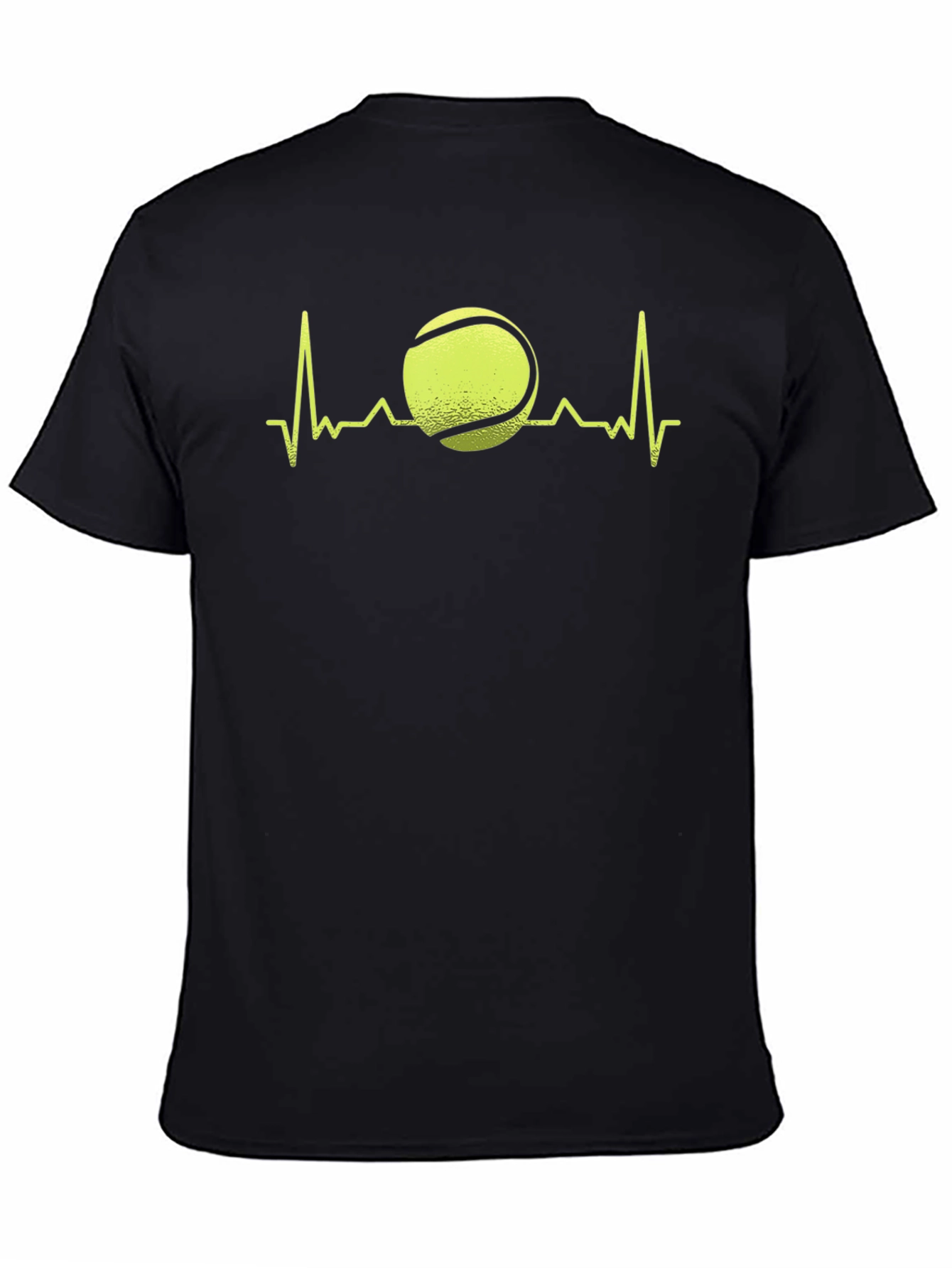 Black Tennis Heartbeat Graphic Tee view 4